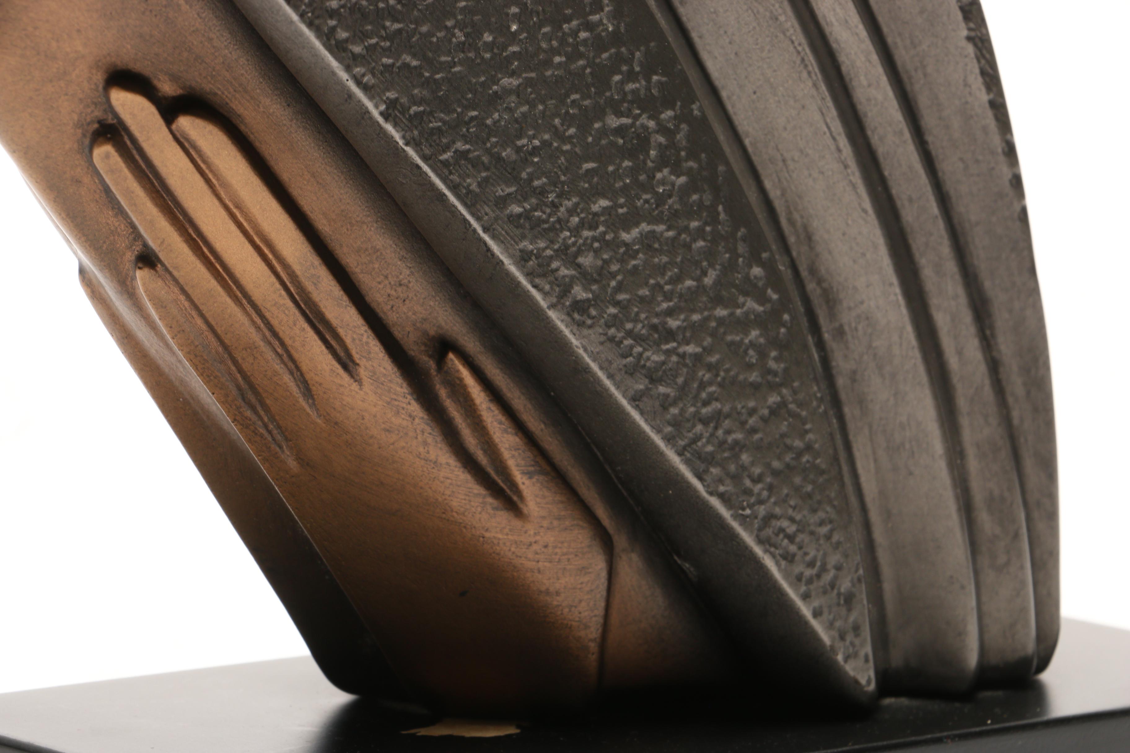 Bronze-Tone Head of Woman by Austin Sculpture