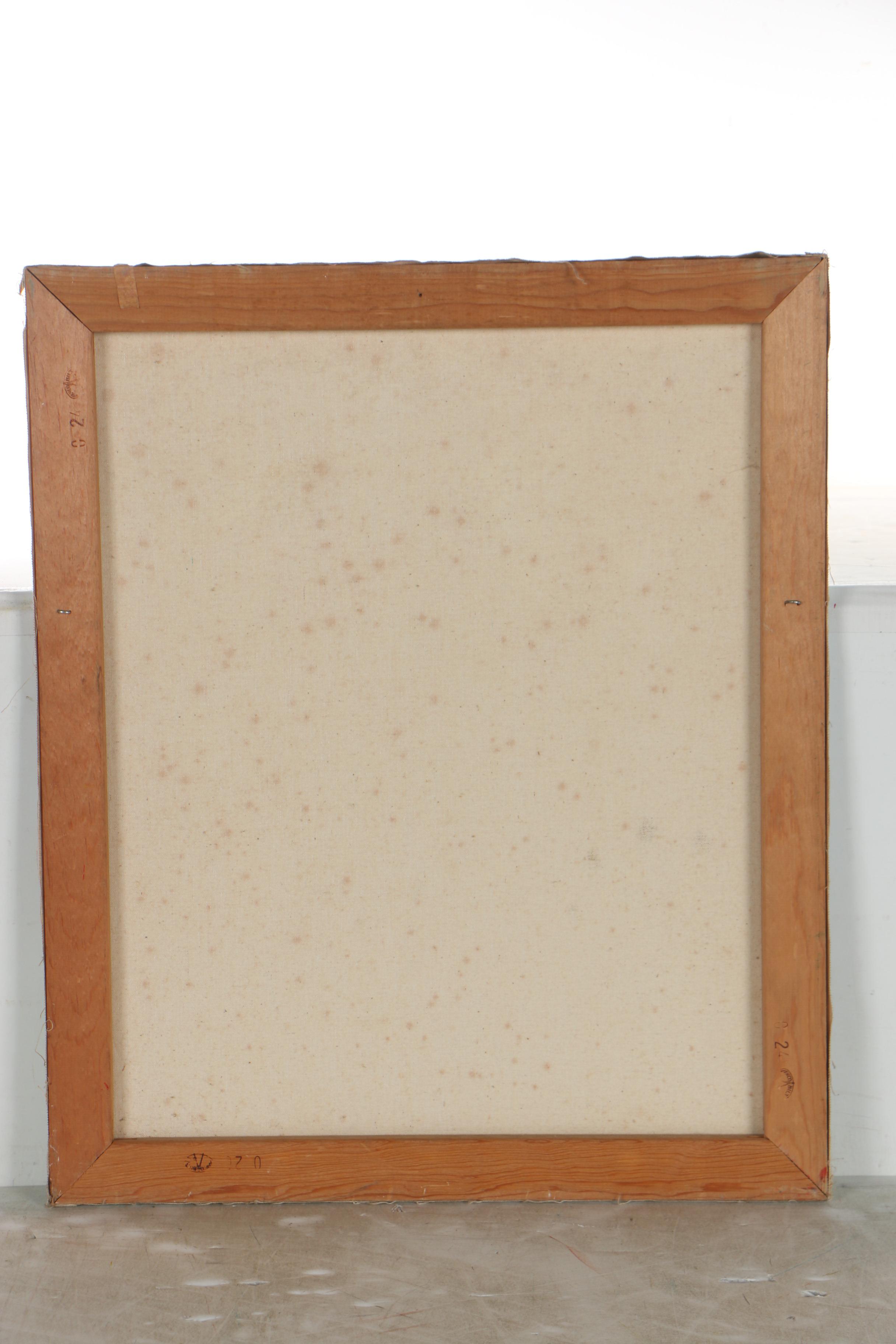 F. Dressen Oil Painting of a Skier, Circa 1970