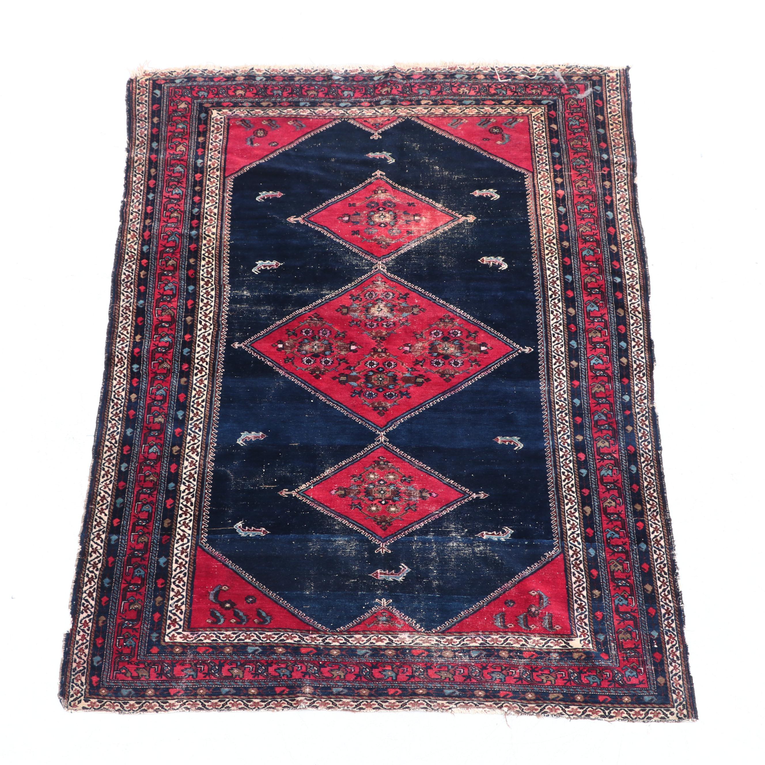 Hand-Knotted Persian Luri Wool Rug