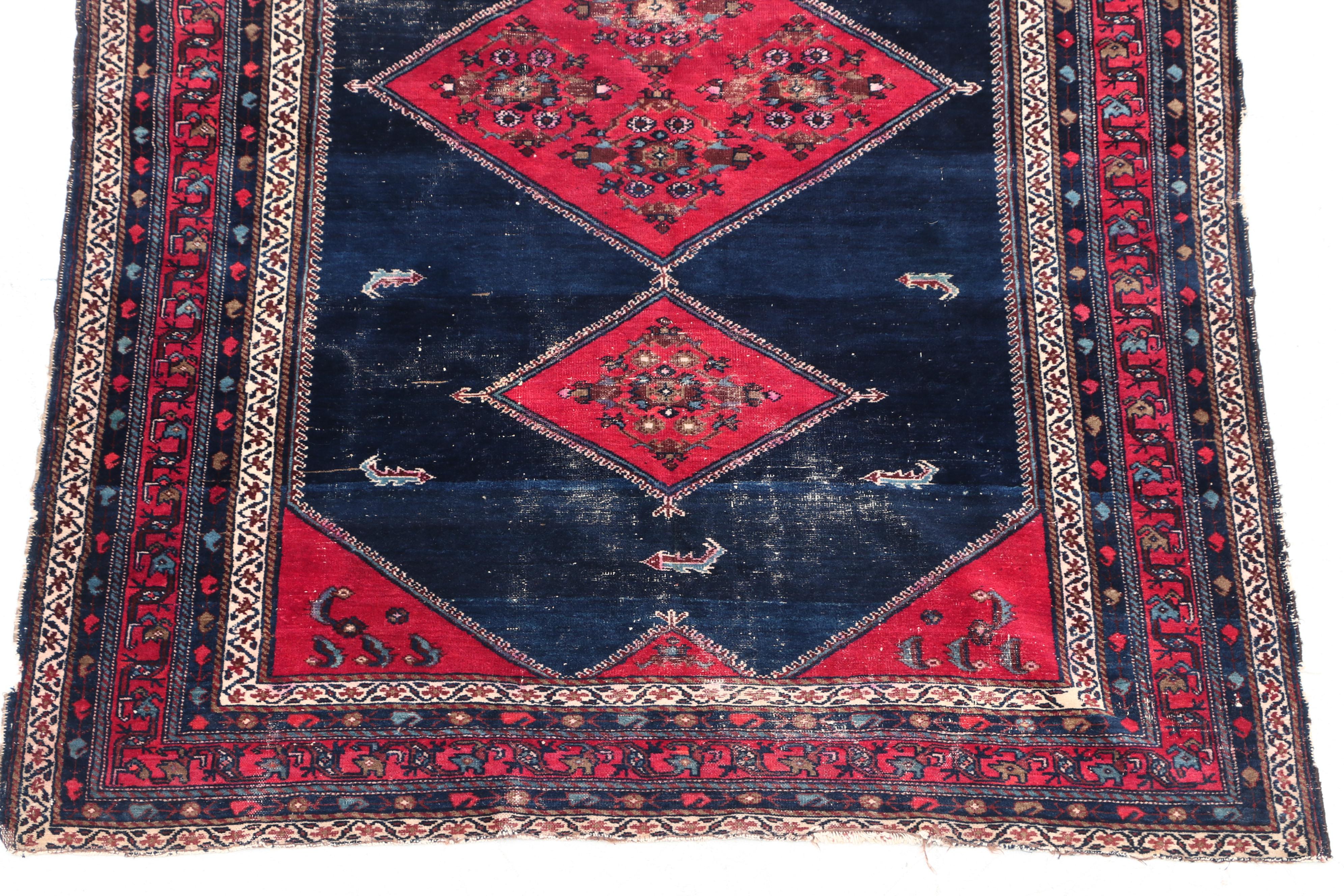 Hand-Knotted Persian Luri Wool Rug