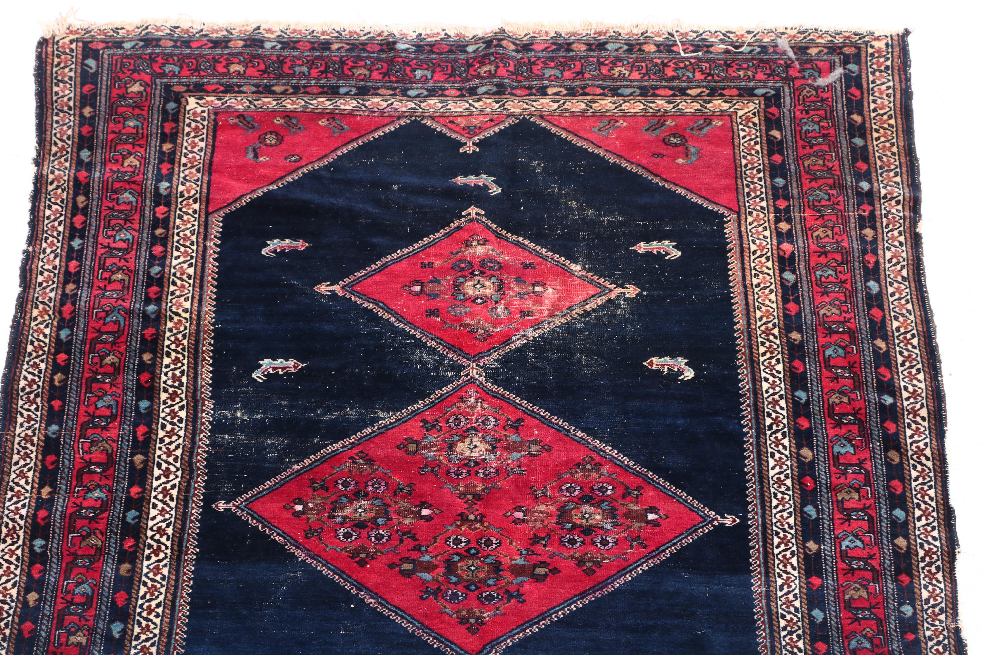 Hand-Knotted Persian Luri Wool Rug