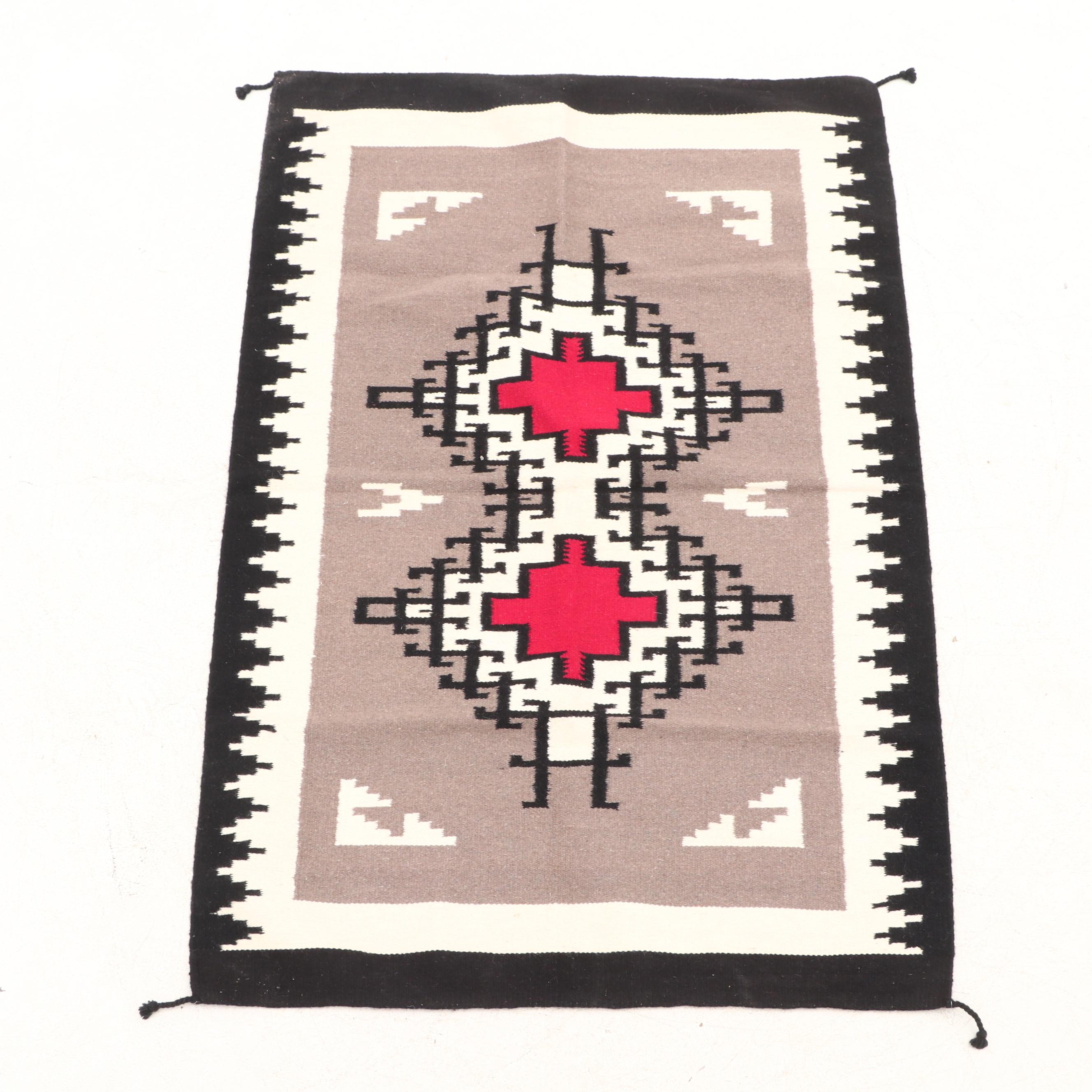 Handwoven Navajo Style Wool Rug
