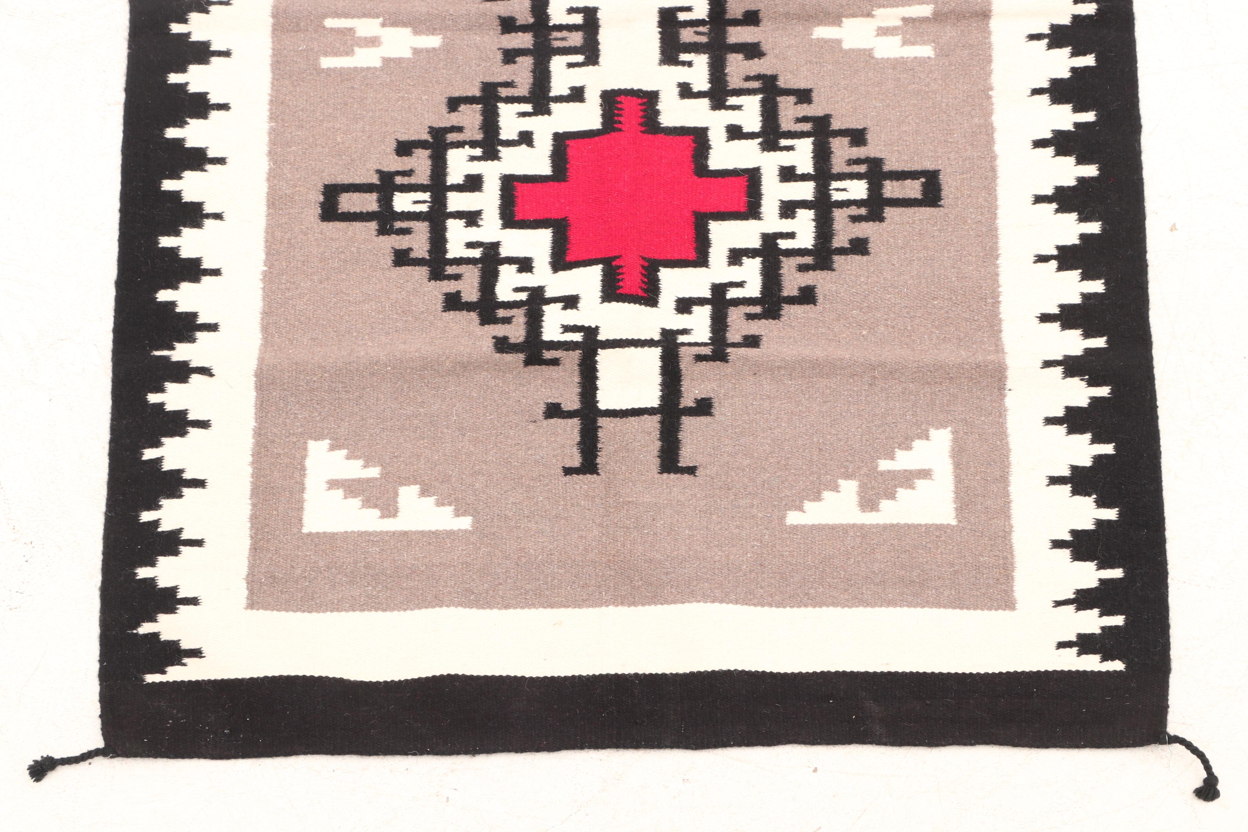 Handwoven Navajo Style Wool Rug
