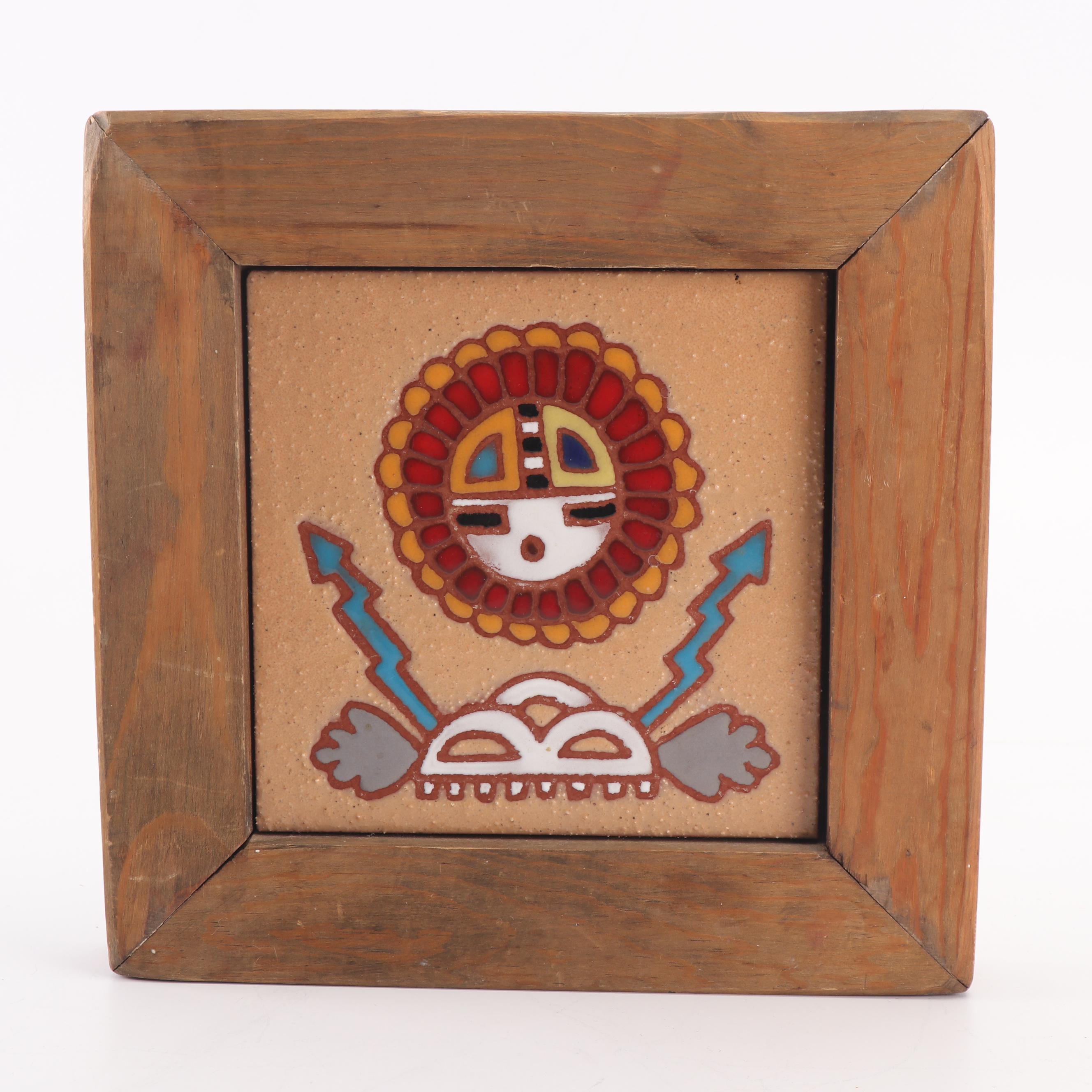 Native American Inspired Pottery and Sand Paintings Including Winterhawk Vases