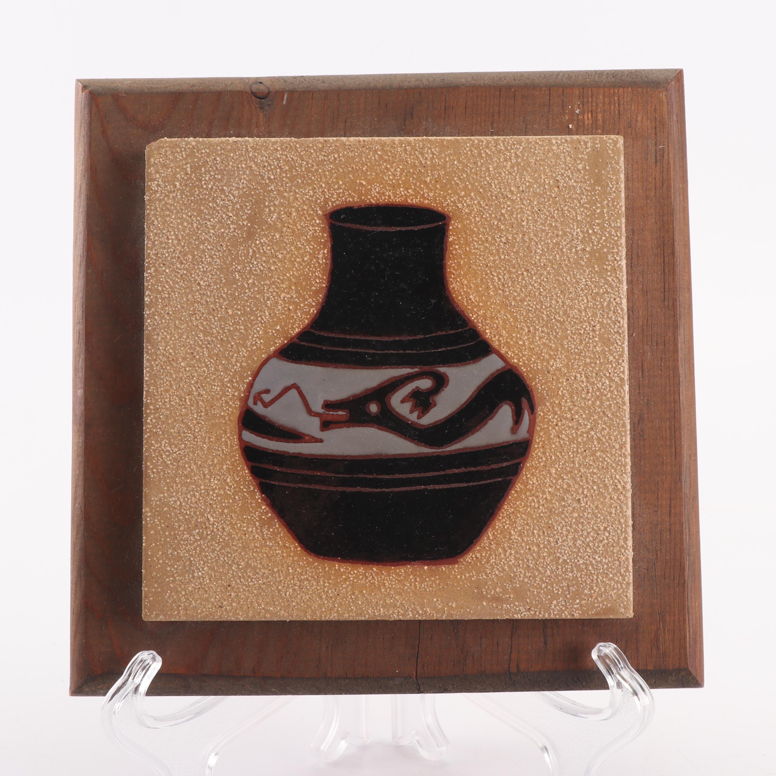 Native American Inspired Pottery and Sand Paintings Including Winterhawk Vases