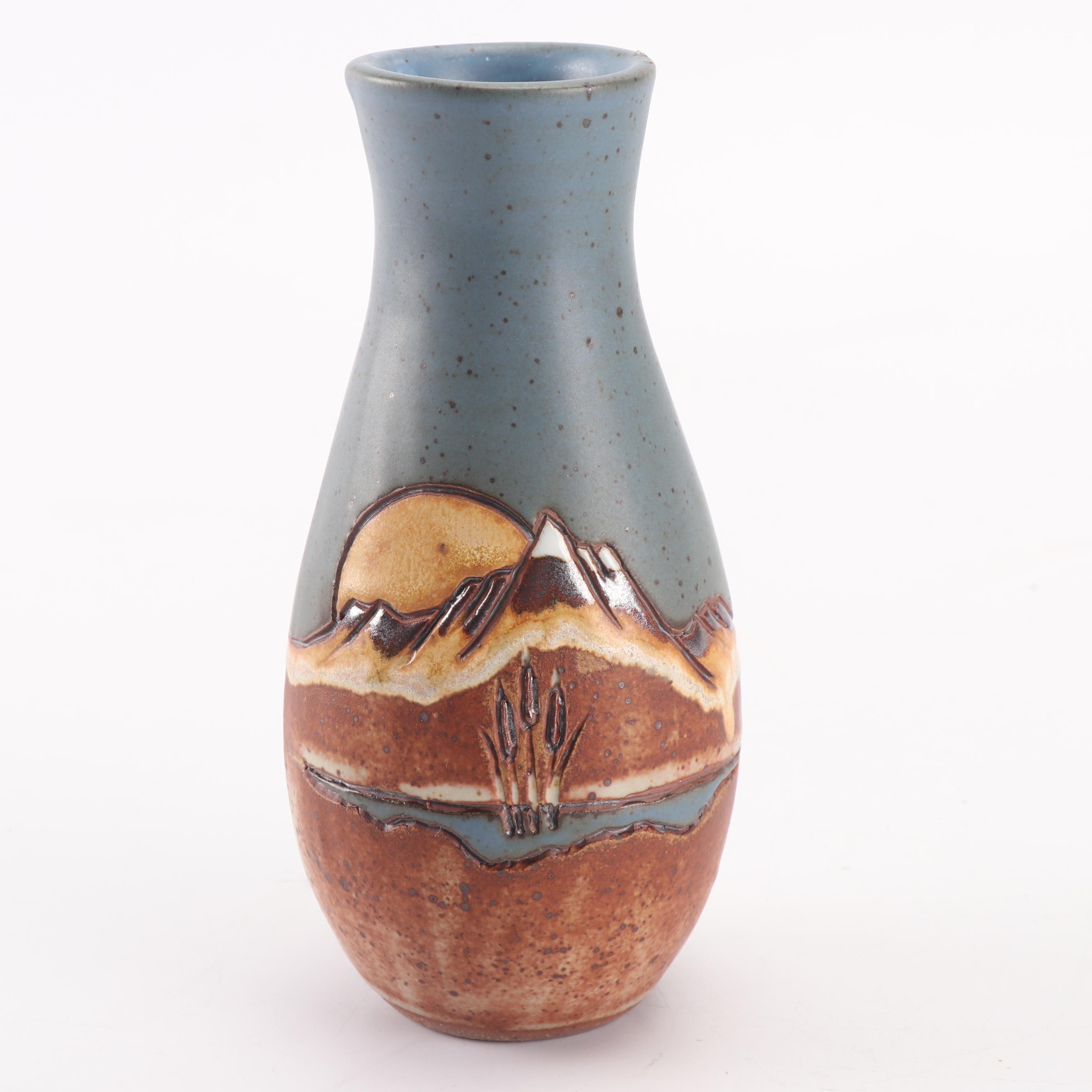 Native American Inspired Pottery and Sand Paintings Including Winterhawk Vases