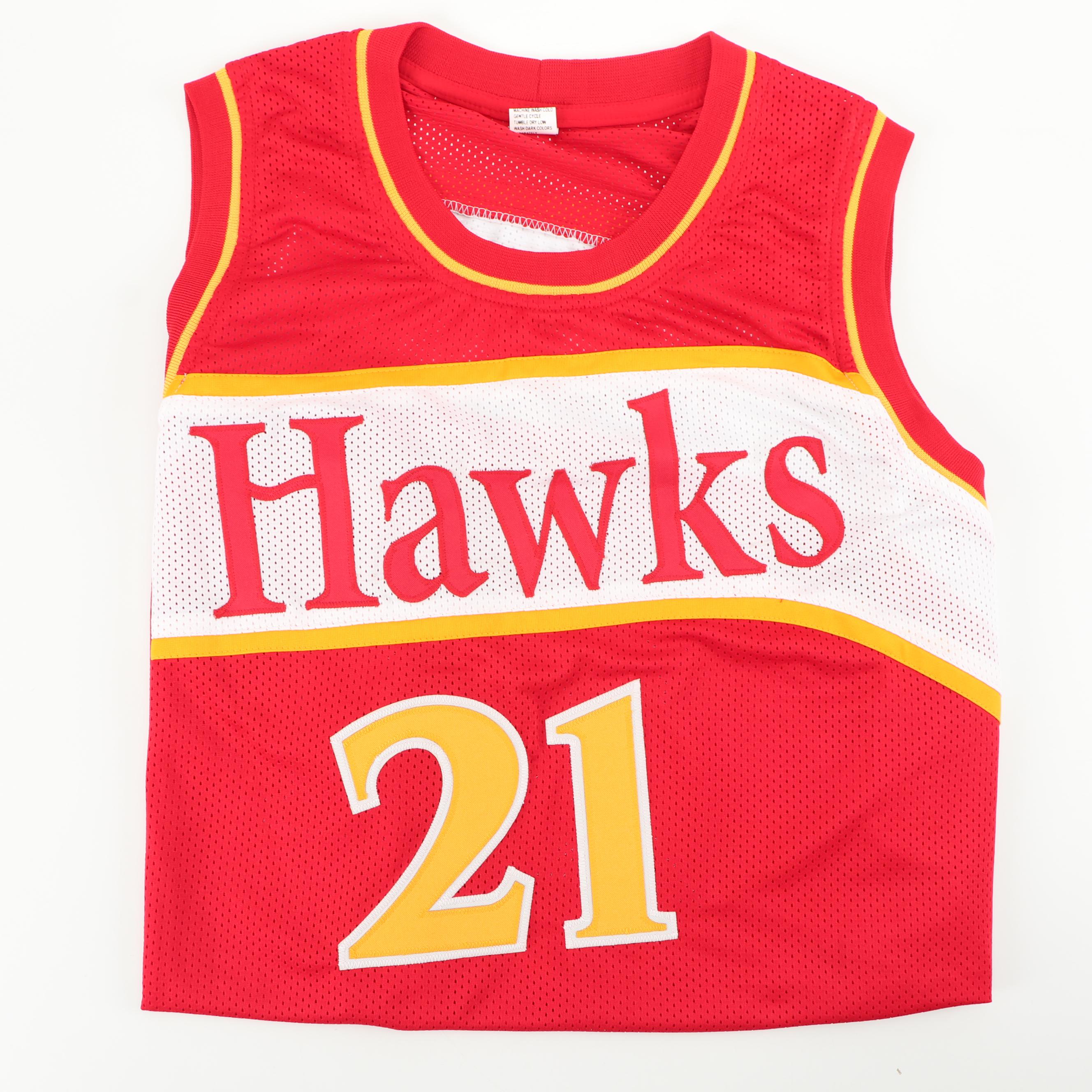 Dominique Wilkins Autographed Atlanta Hawks Throwback Jersey - JSA COA