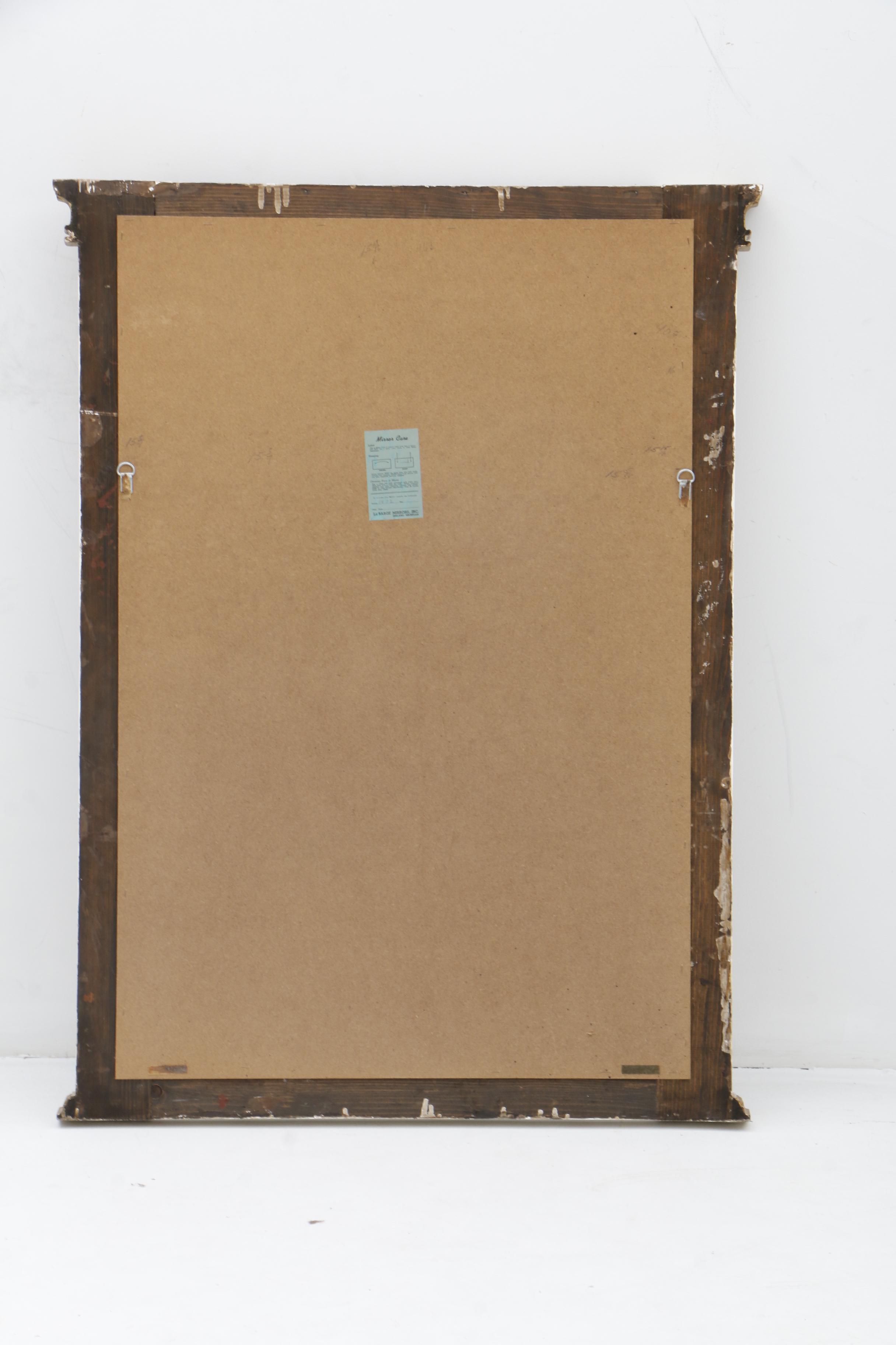 Contemporary Louis XVI Style Painted Compostion and Wood Mirror and Console