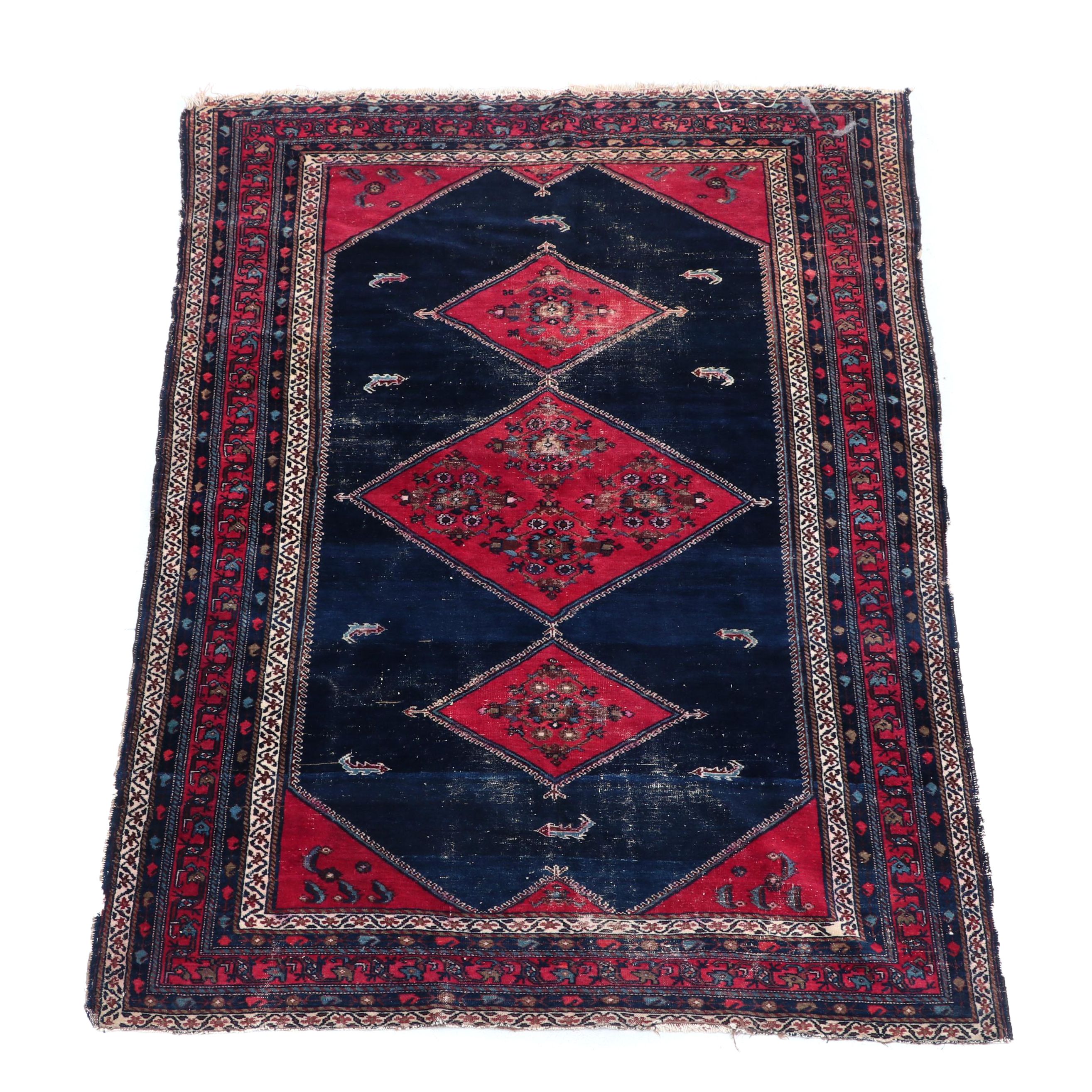 Hand-Knotted Persian Luri Wool Rug
