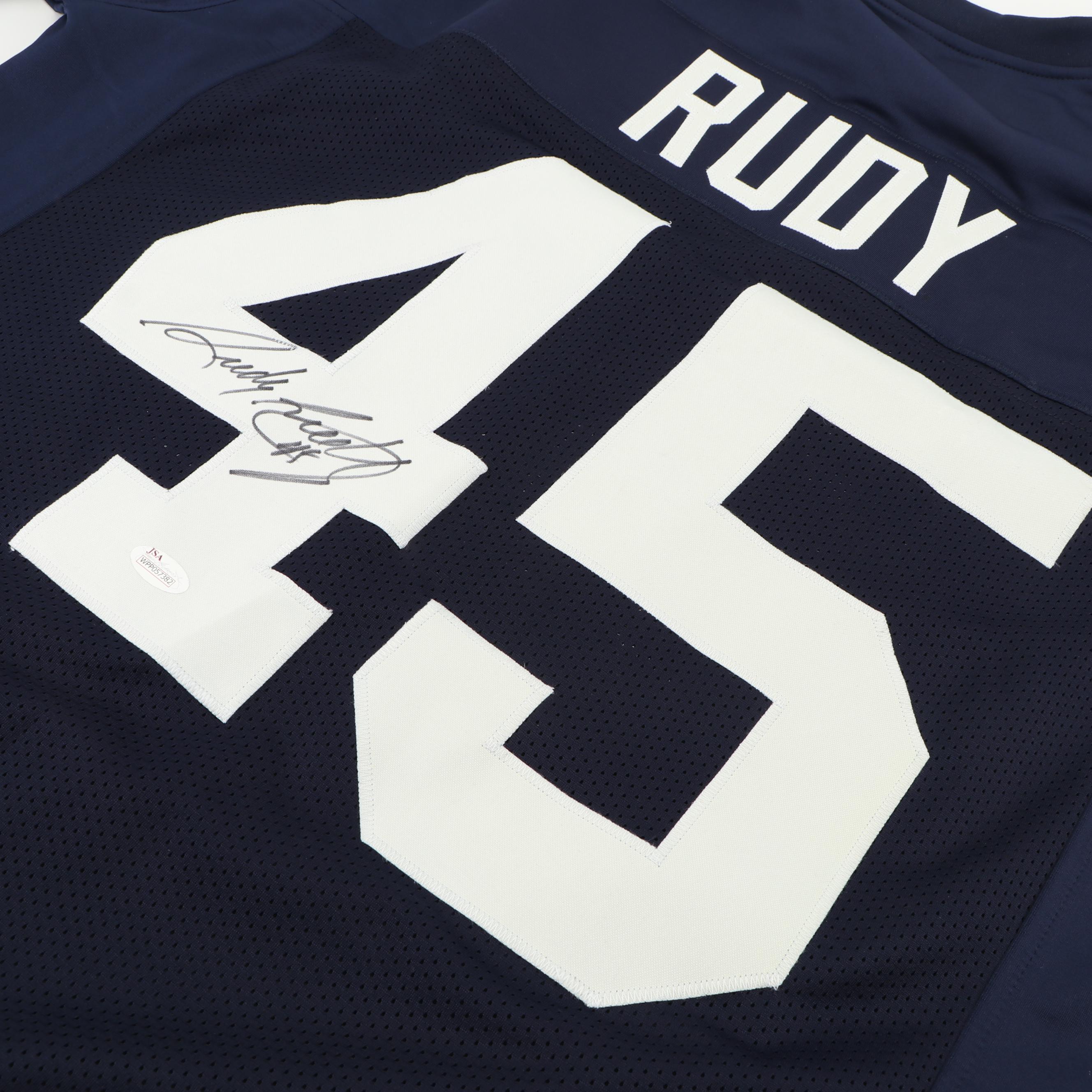 Rudy Ruettiger Autographed Notre Dame Jersey - JSA COA