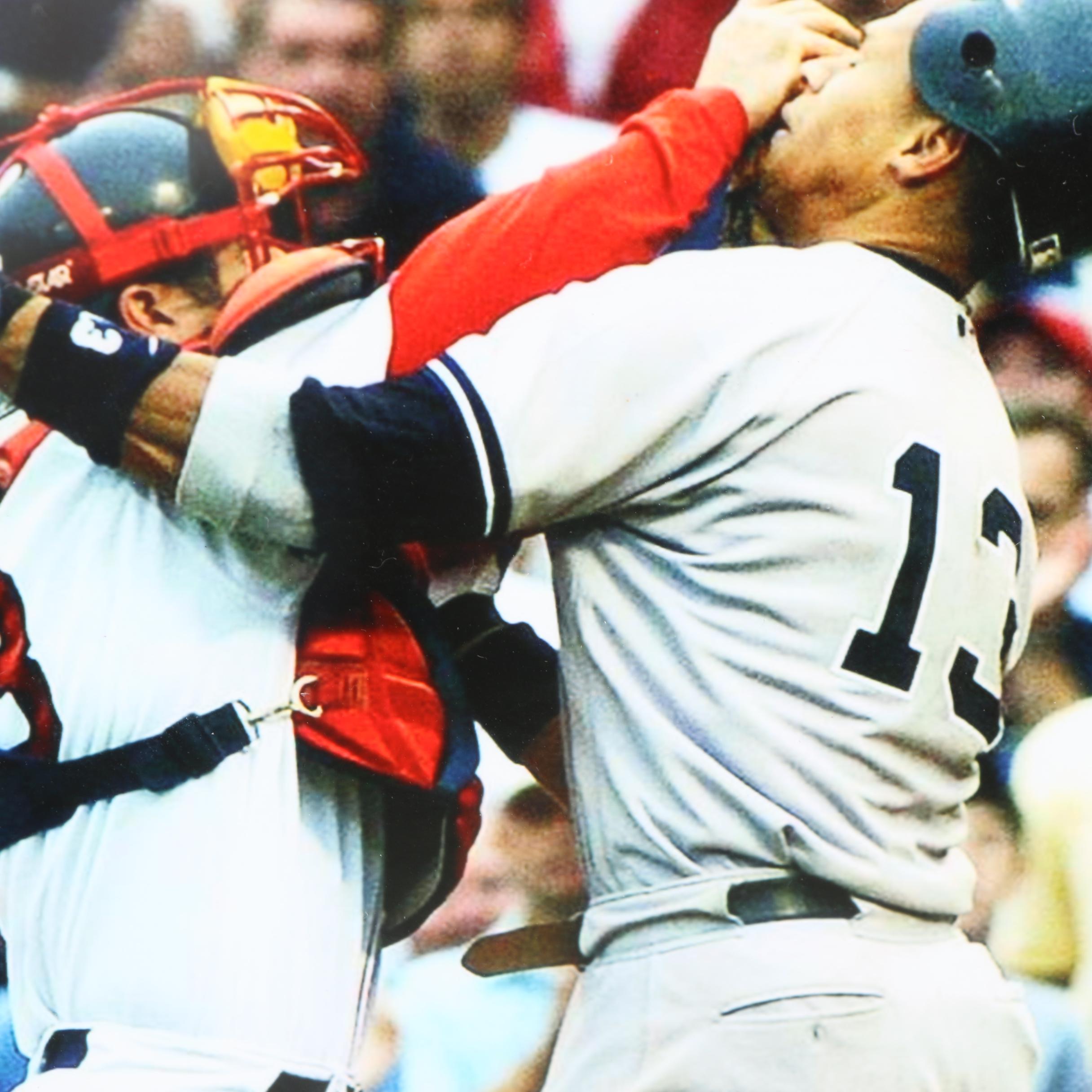Jason Varitek Autographed Topps Baseball Card with Photo in Display