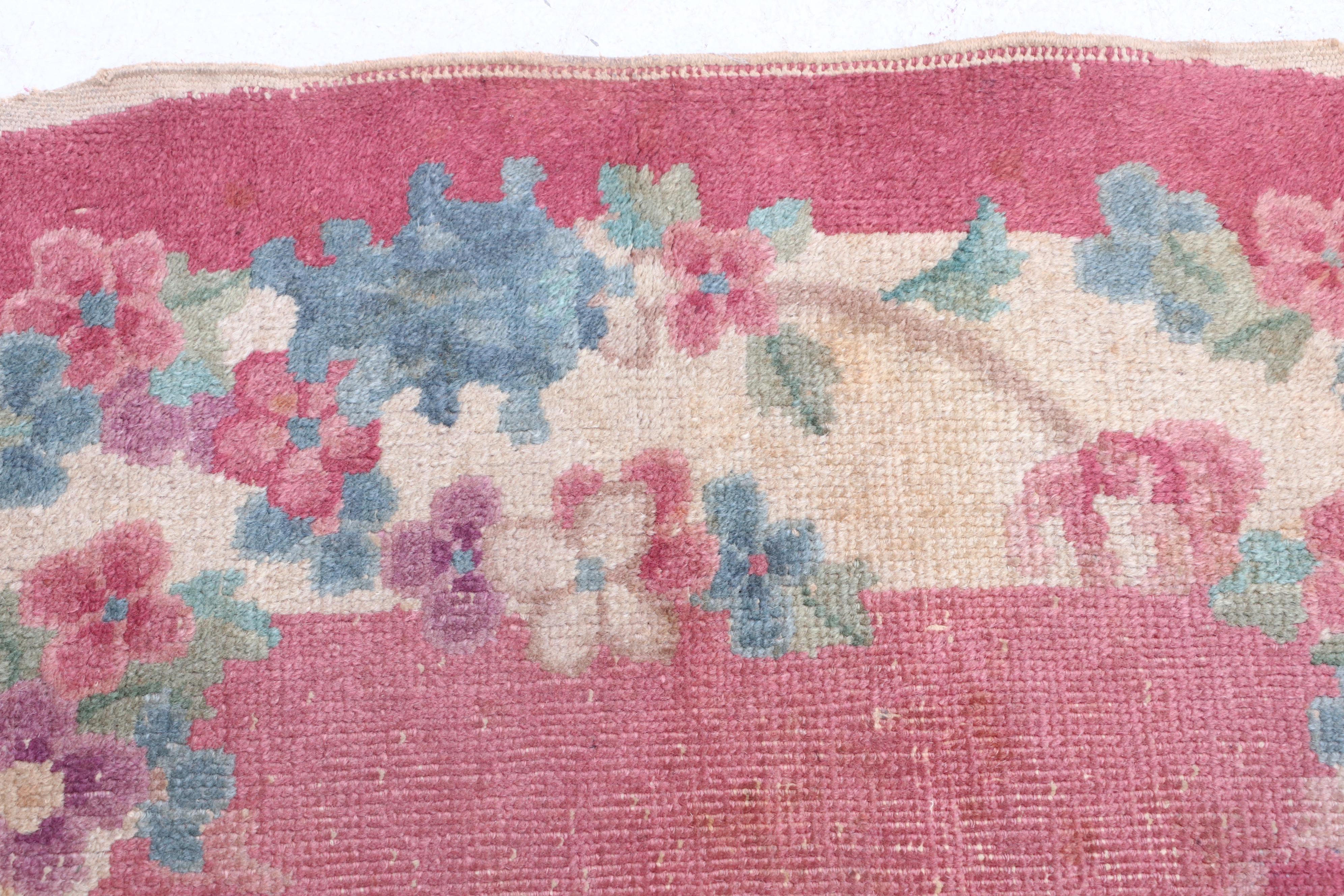 Hand-Knotted Indo-Persian Oval Wool Rug