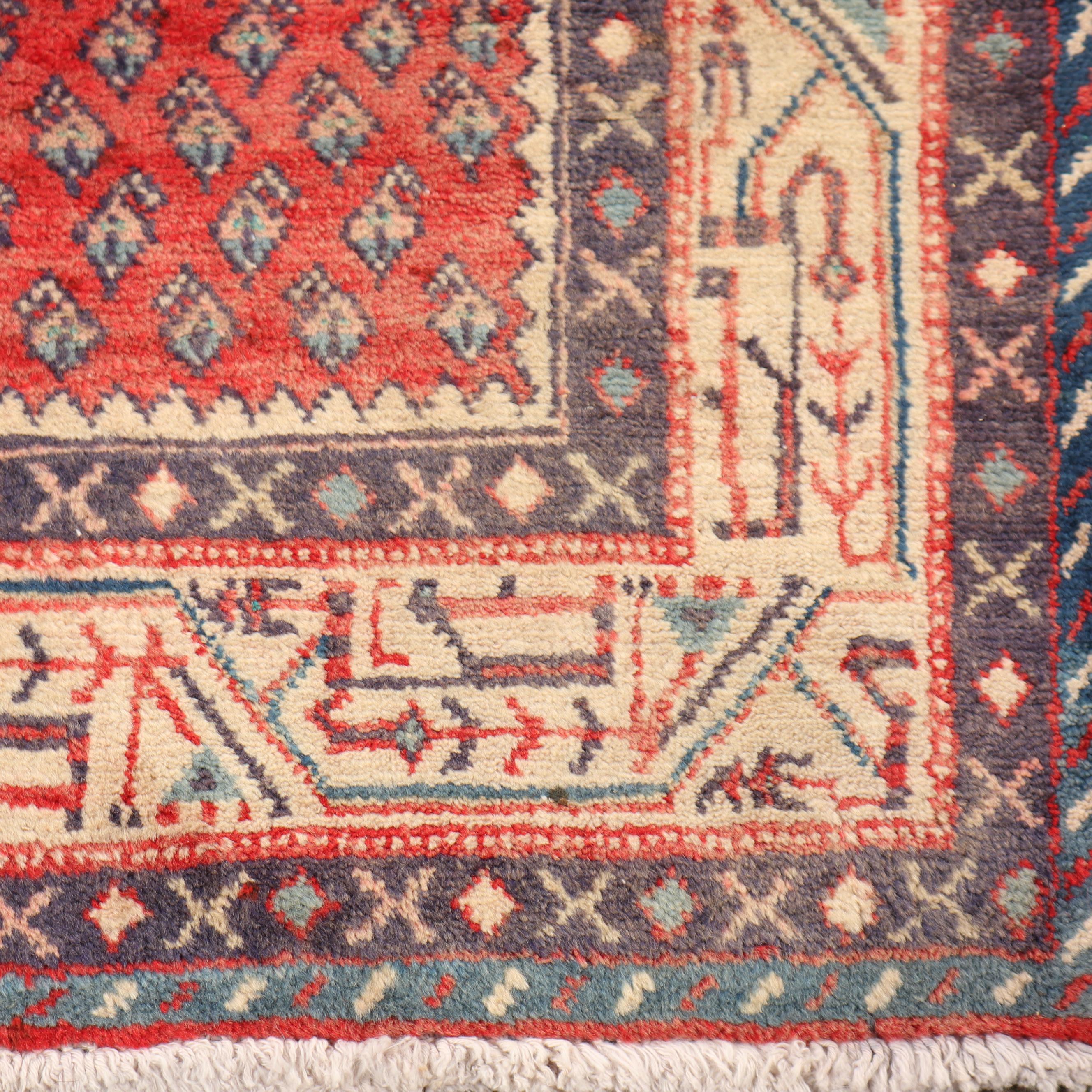 Hand-Knotted Persian Mir Seraband Wool Carpet Runner