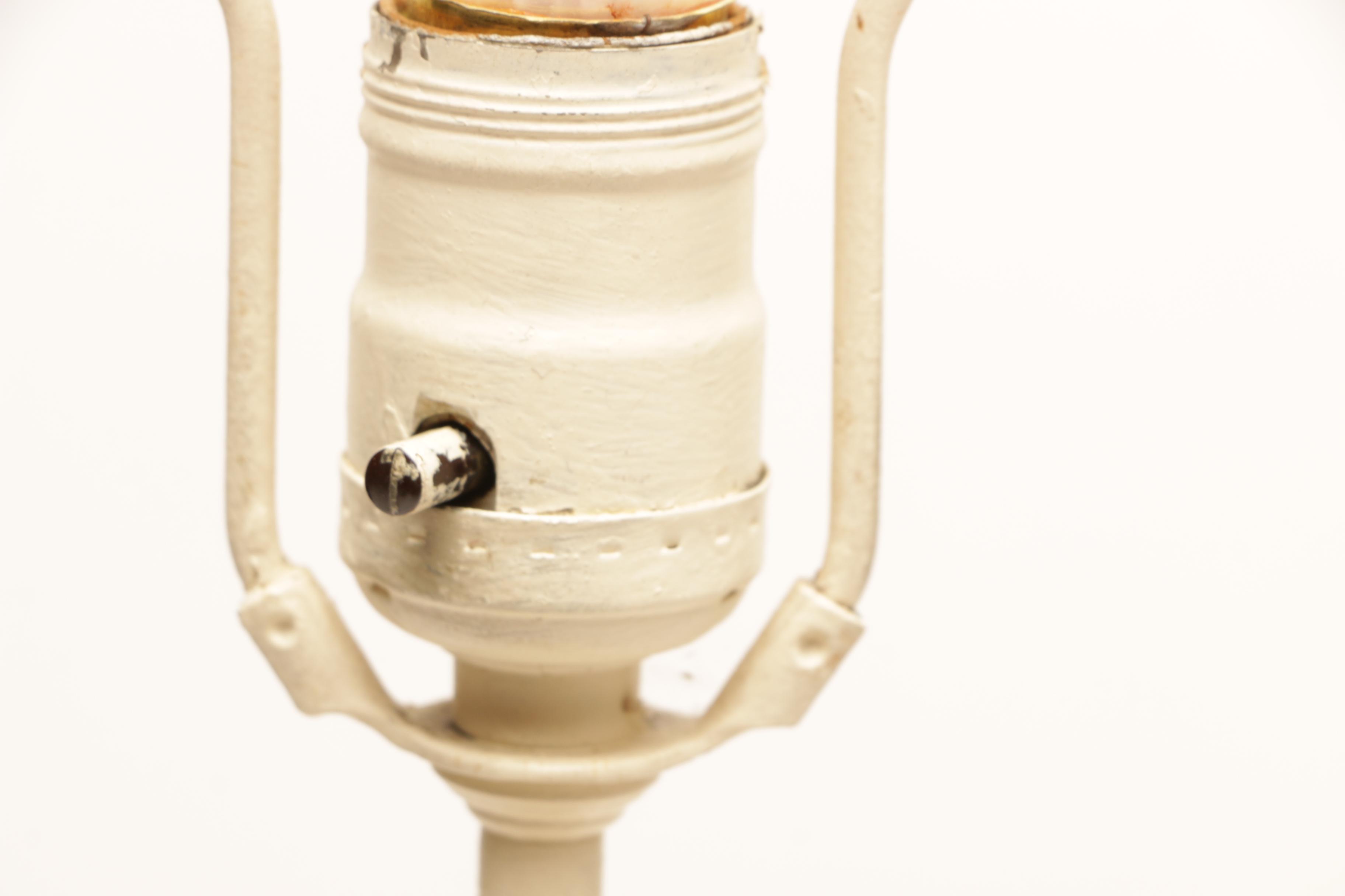 Classical Figural Painted Spelter Table Lamp