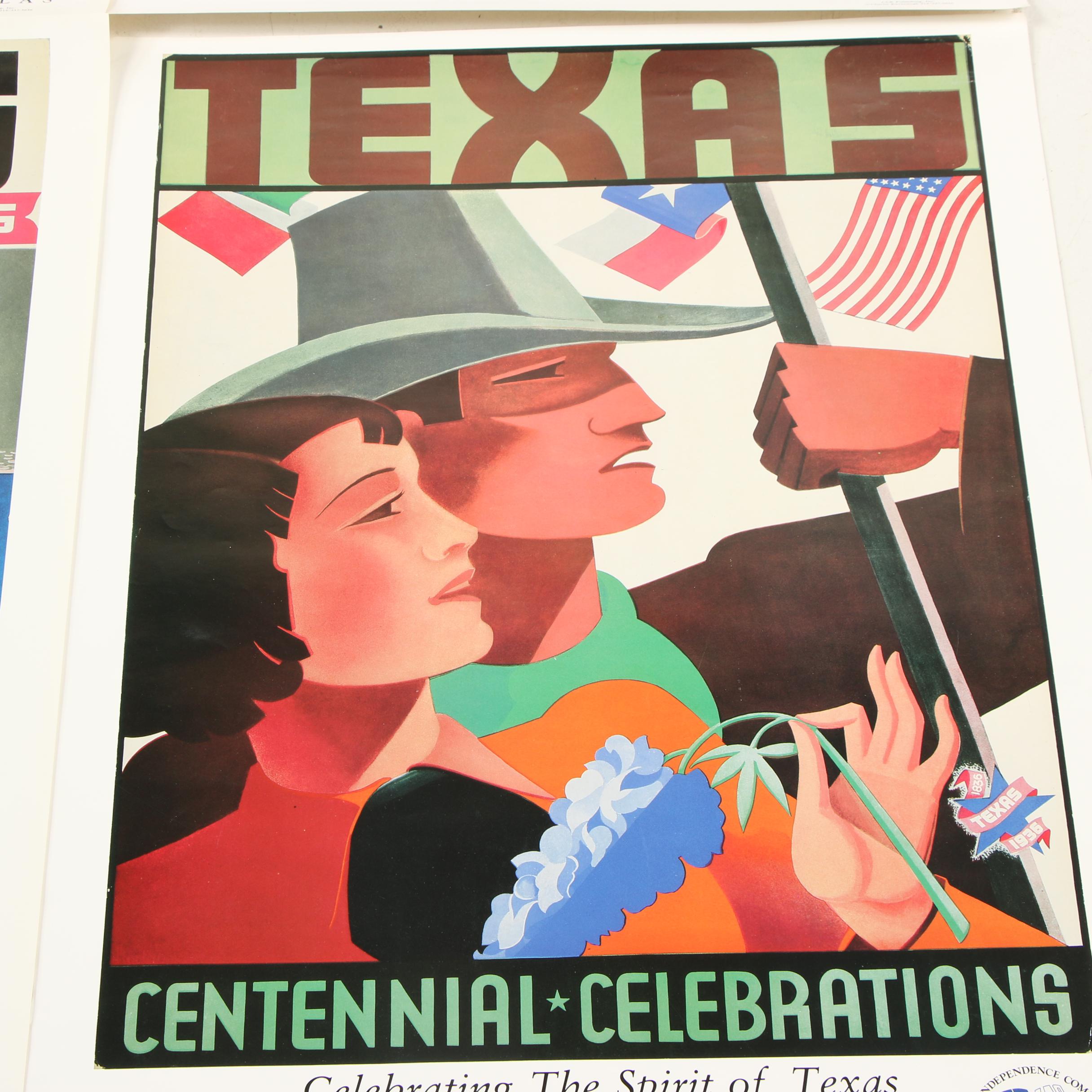 Texas Centennial Celebrations Offset Lithograph Posters, 1986