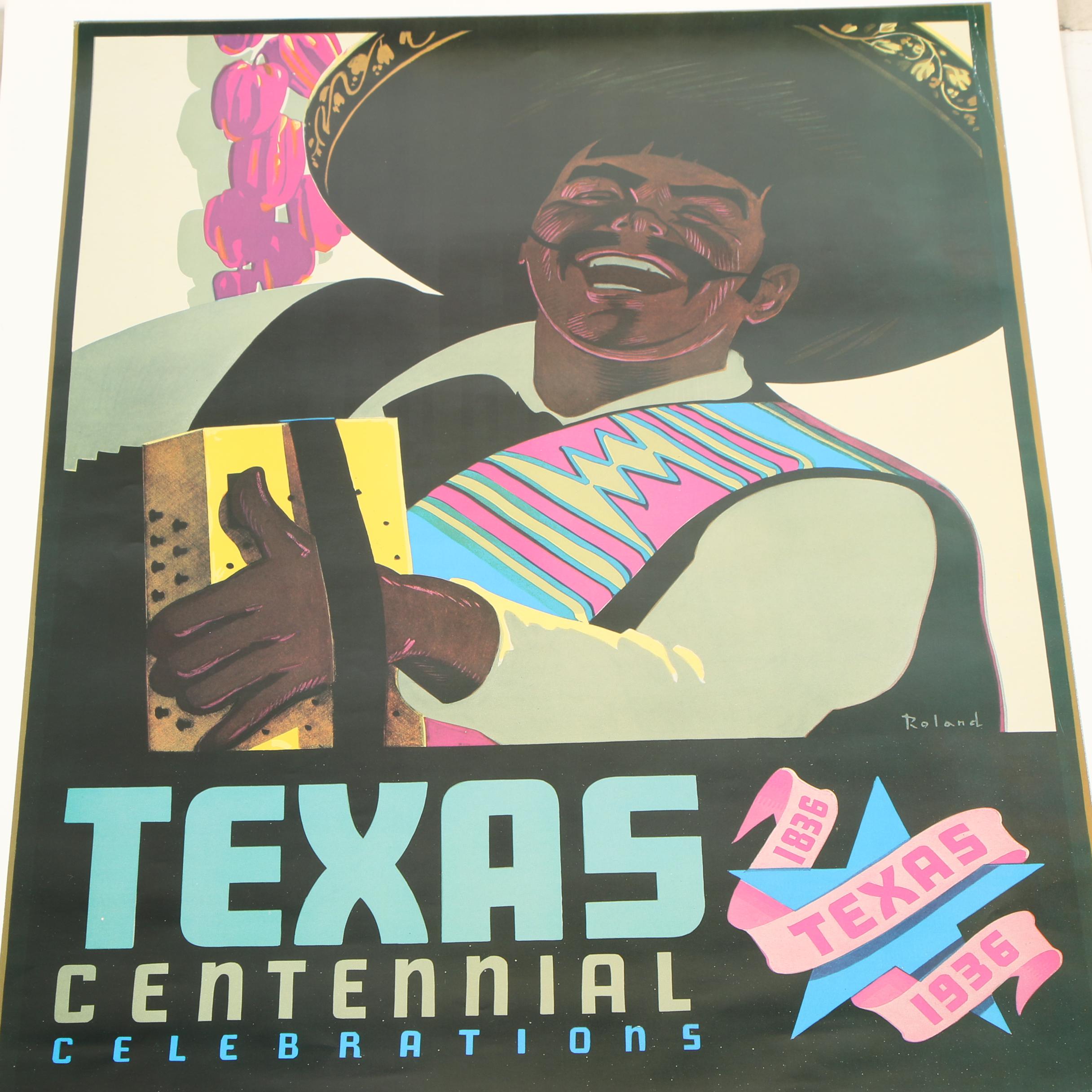 Texas Centennial Celebrations Offset Lithograph Posters, 1986