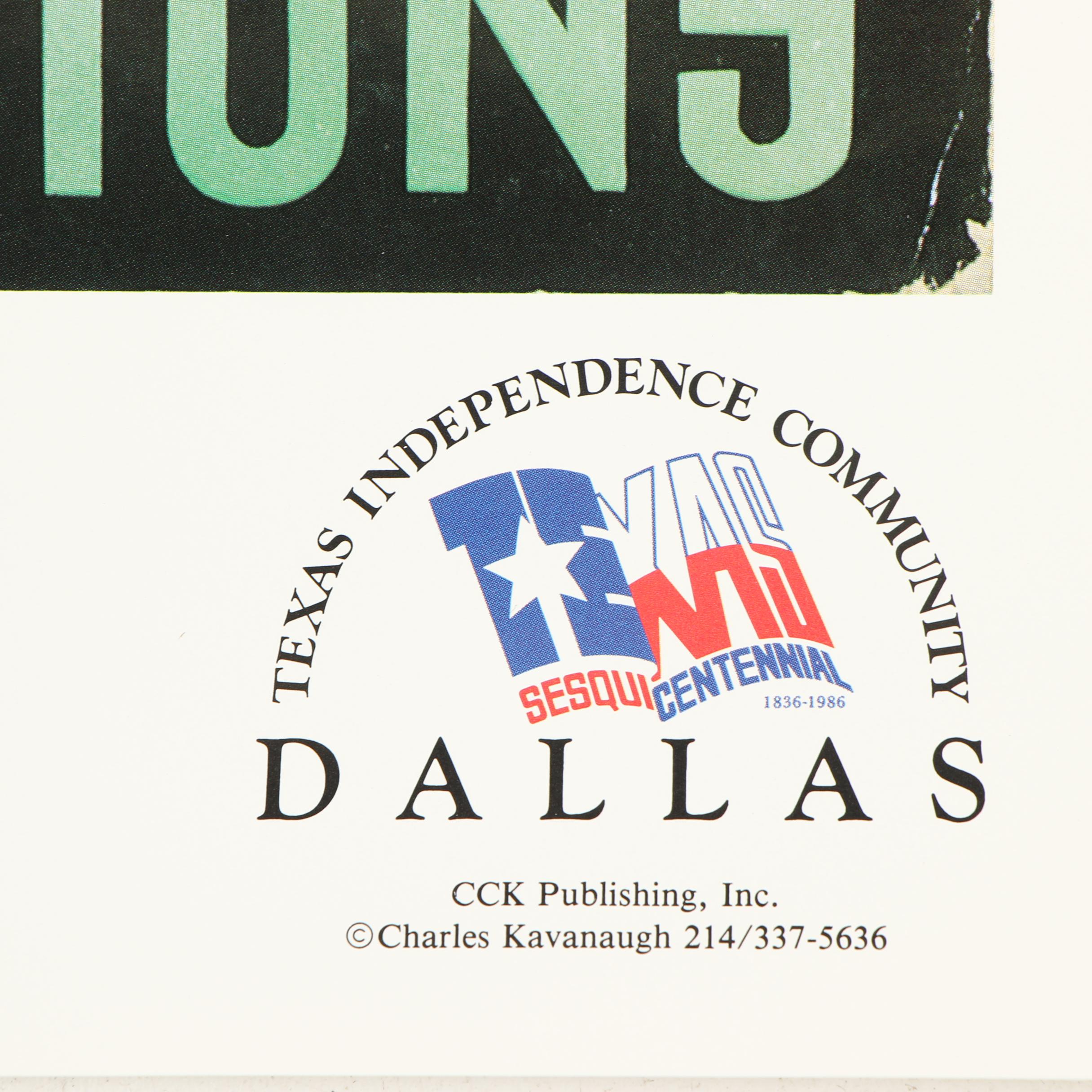Texas Centennial Celebrations Offset Lithograph Posters, 1986