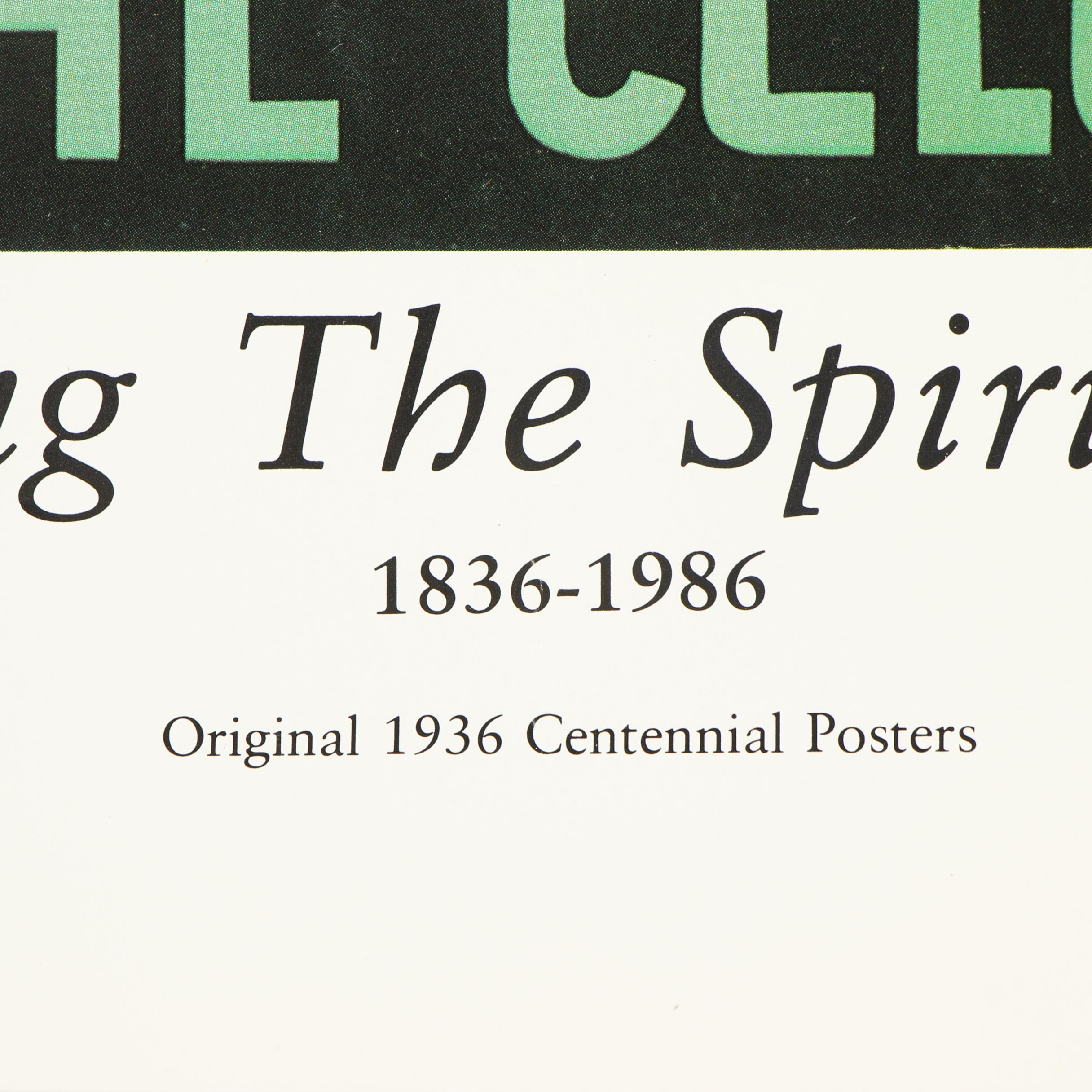 Texas Centennial Celebrations Offset Lithograph Posters, 1986