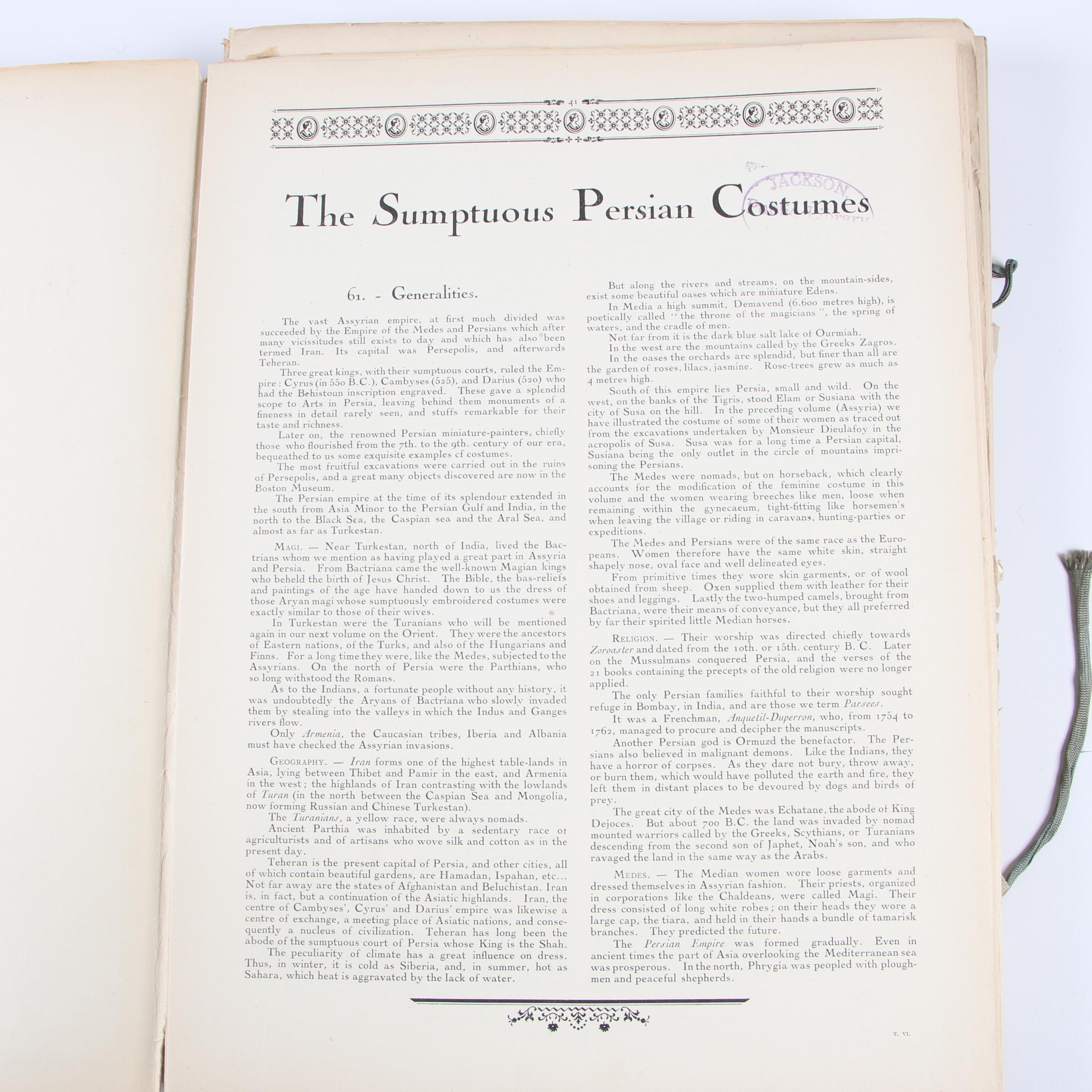 "The History of the Feminine Costume of the World" by Paul Louis de Giafferri