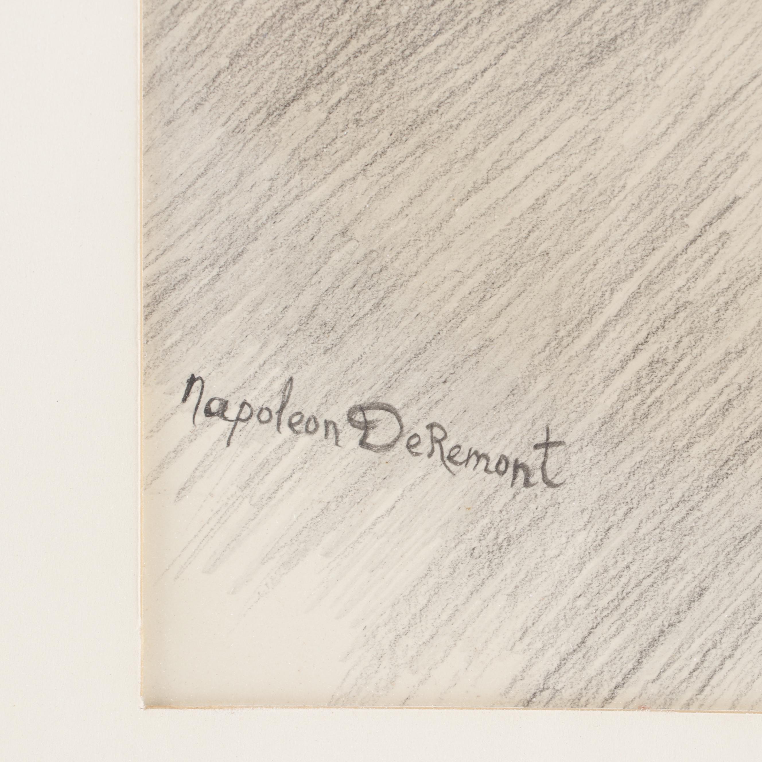 Napoleon DeRemont Portrait Drawing of Woman