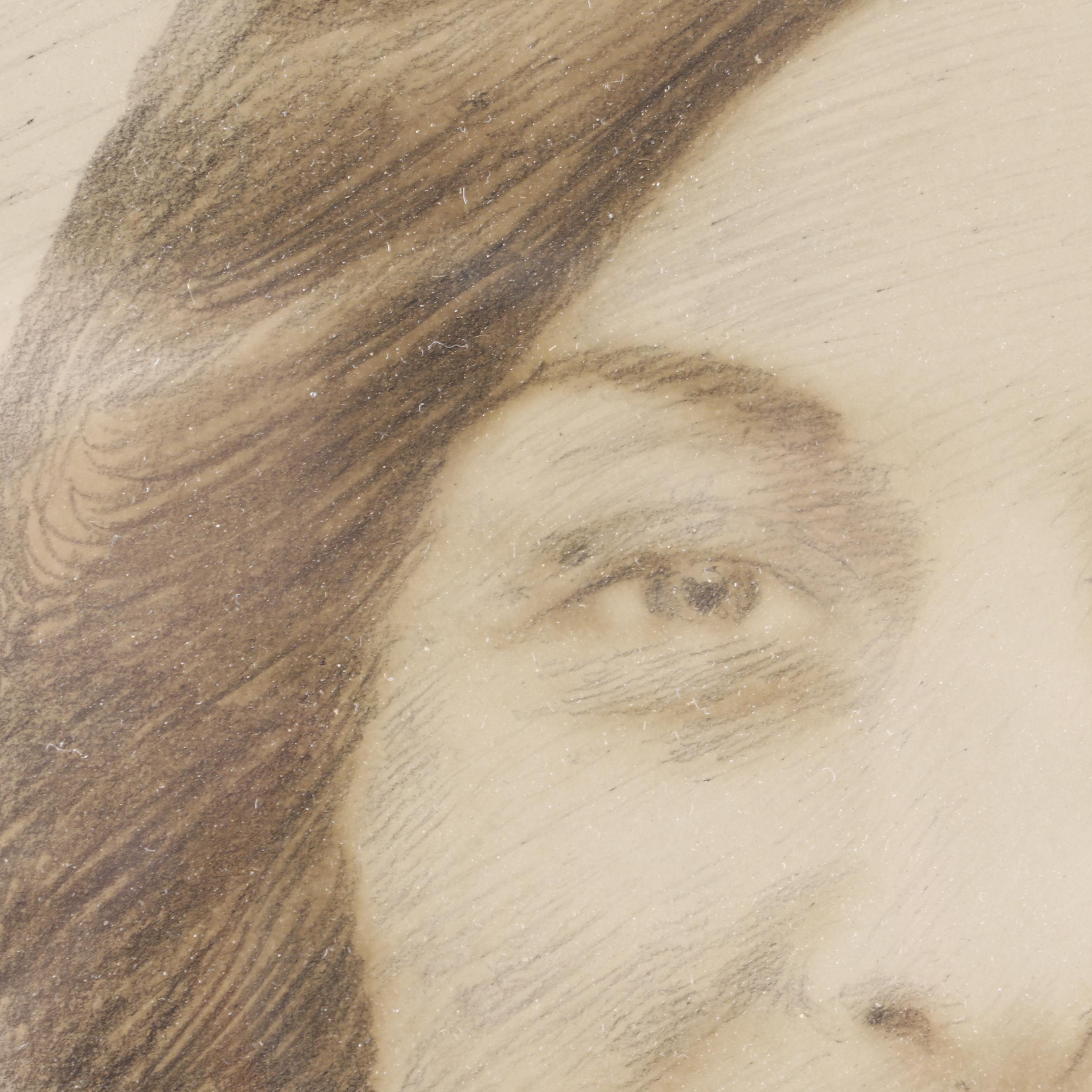 Napoleon DeRemont Portrait Drawing of Woman