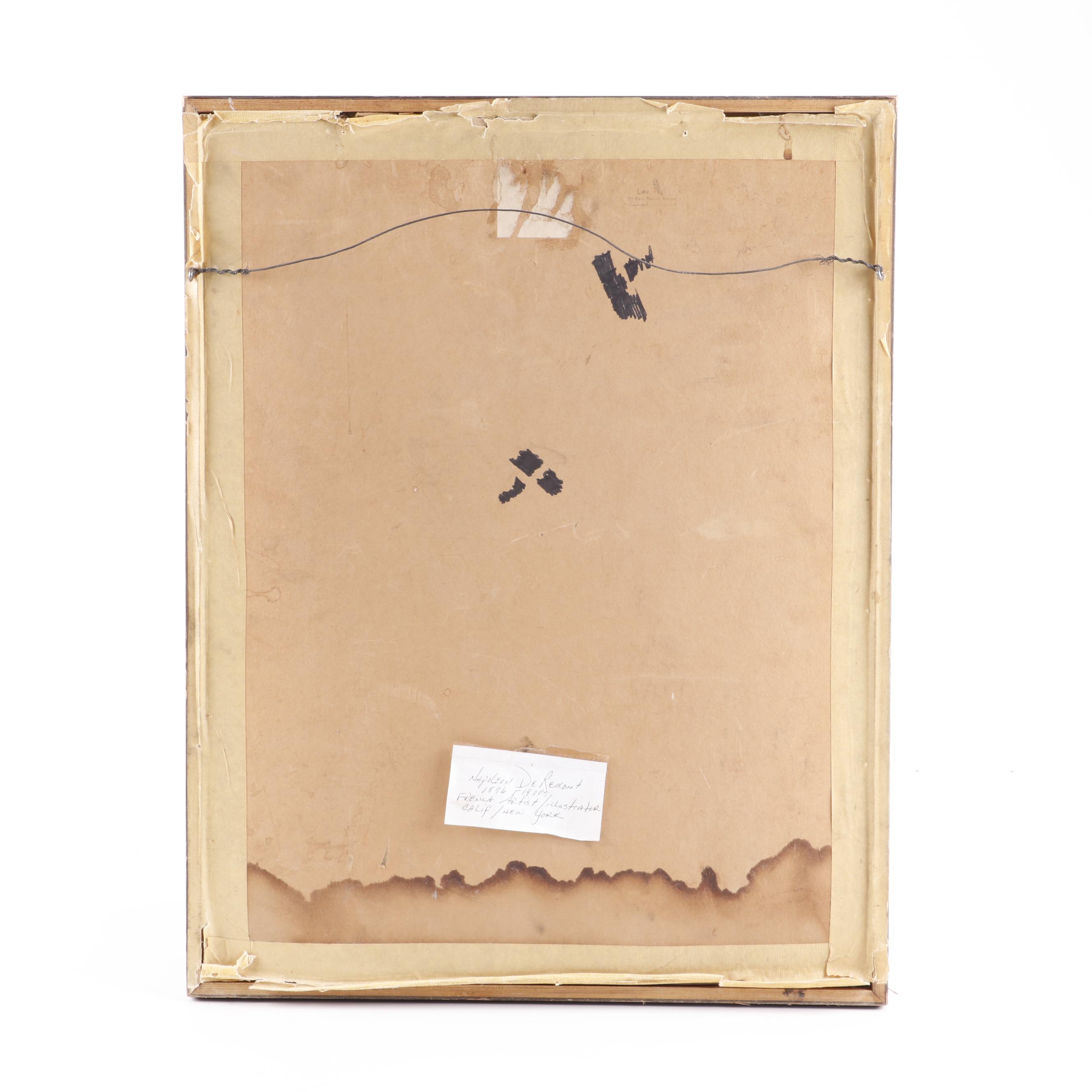 Napoleon DeRemont Portrait Drawing of Woman