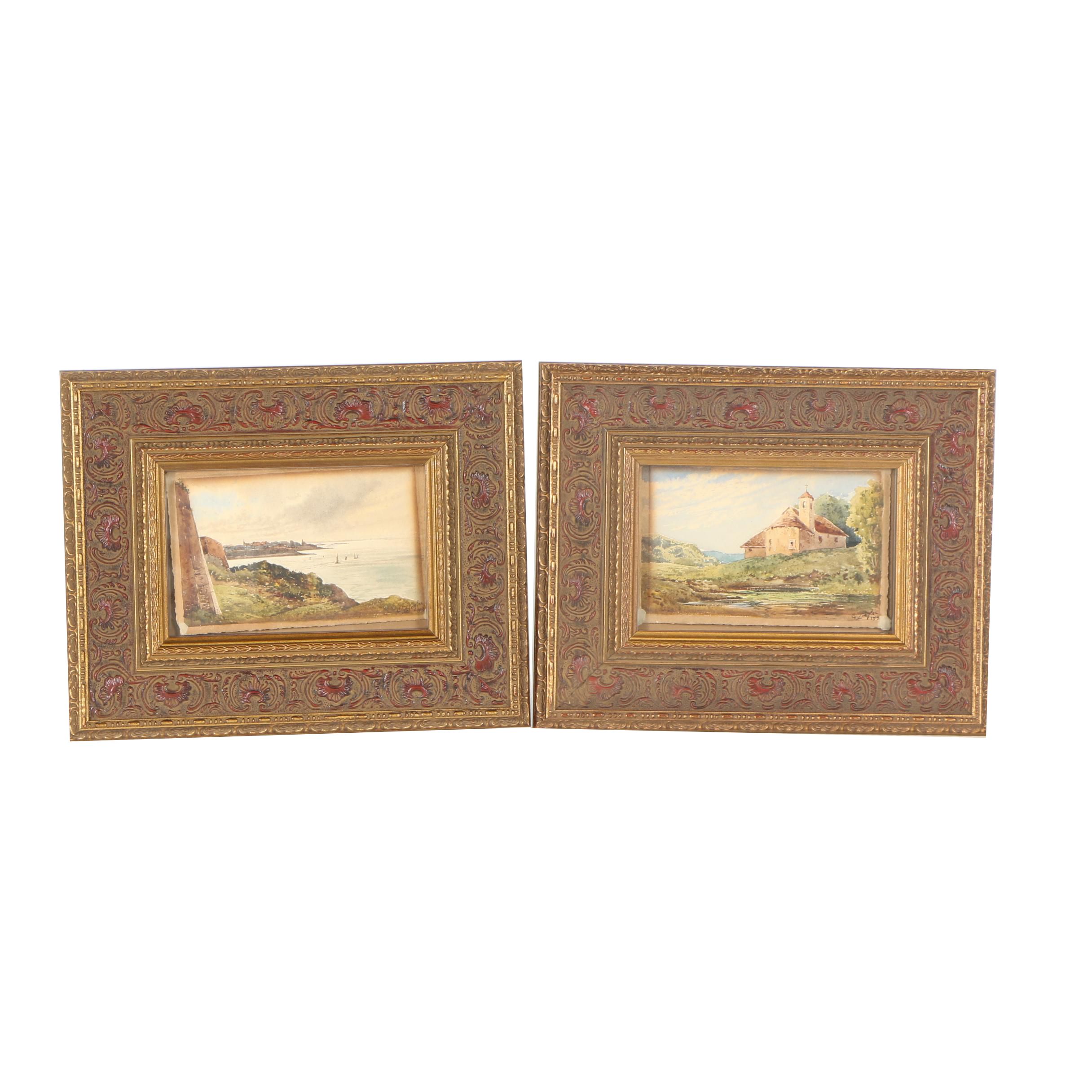 G. Ziegler Landscape Watercolor Paintings