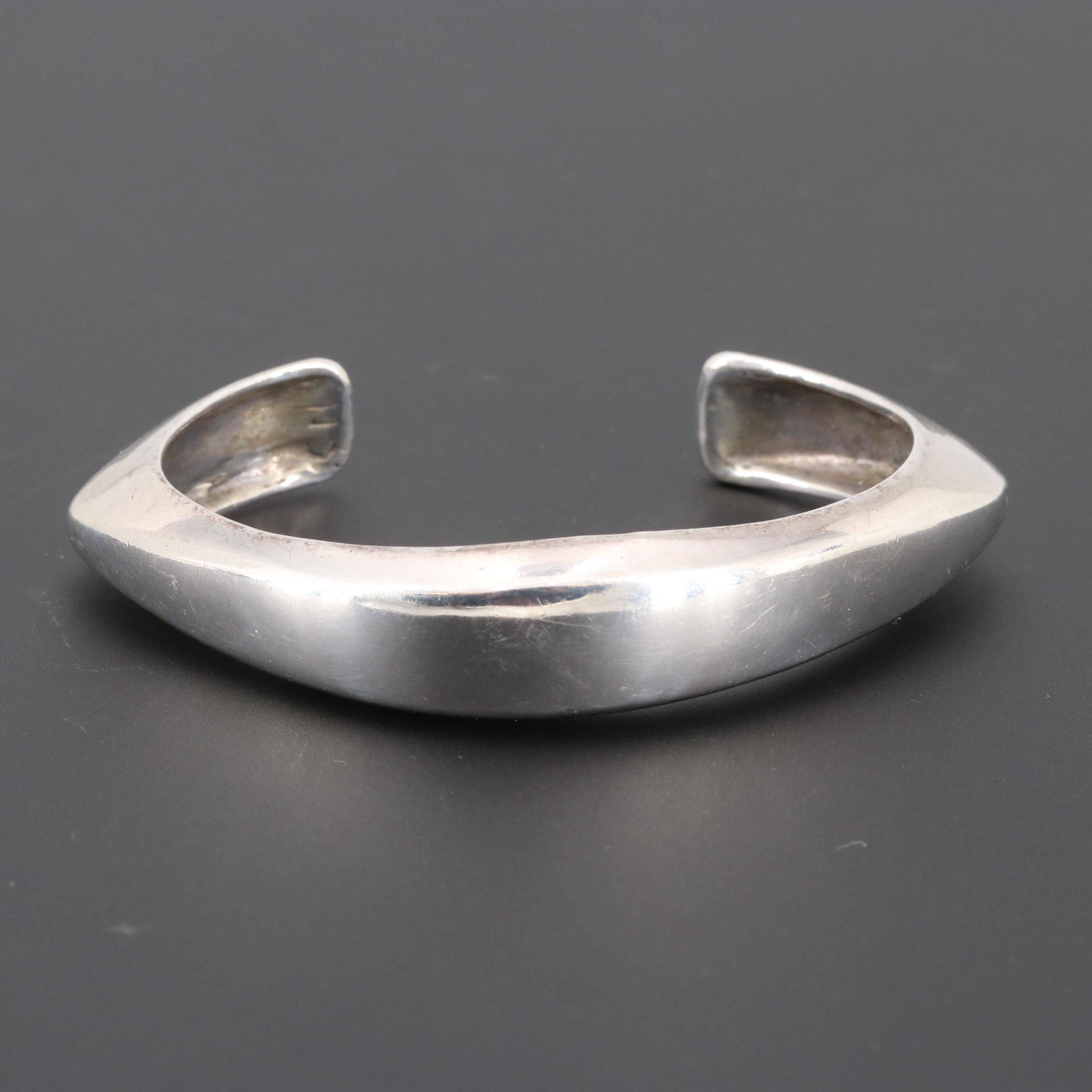 Sterling Silver Collar Necklace and Cuff Bracelet