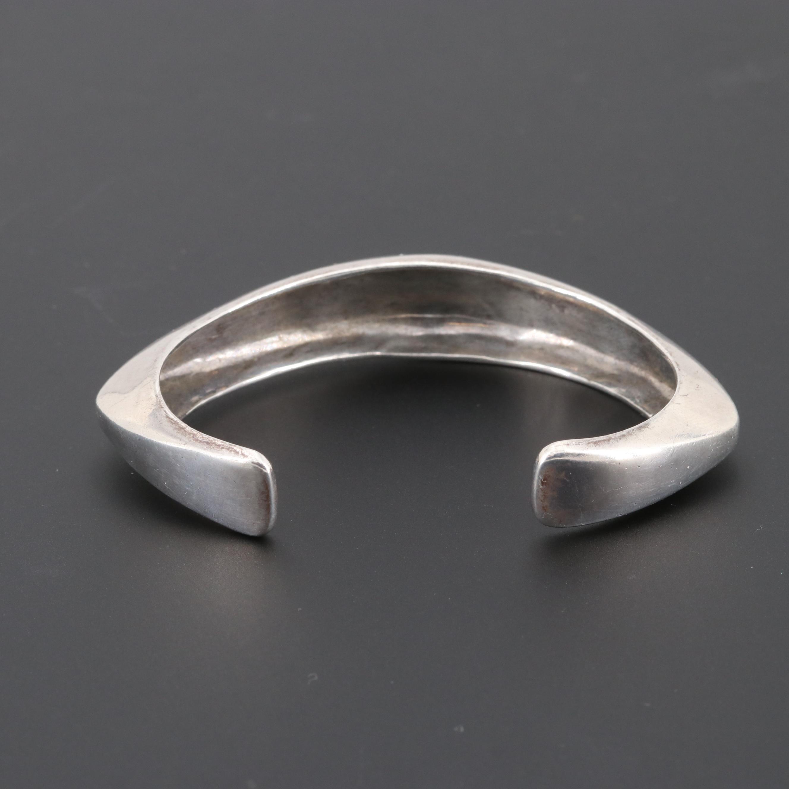 Sterling Silver Collar Necklace and Cuff Bracelet