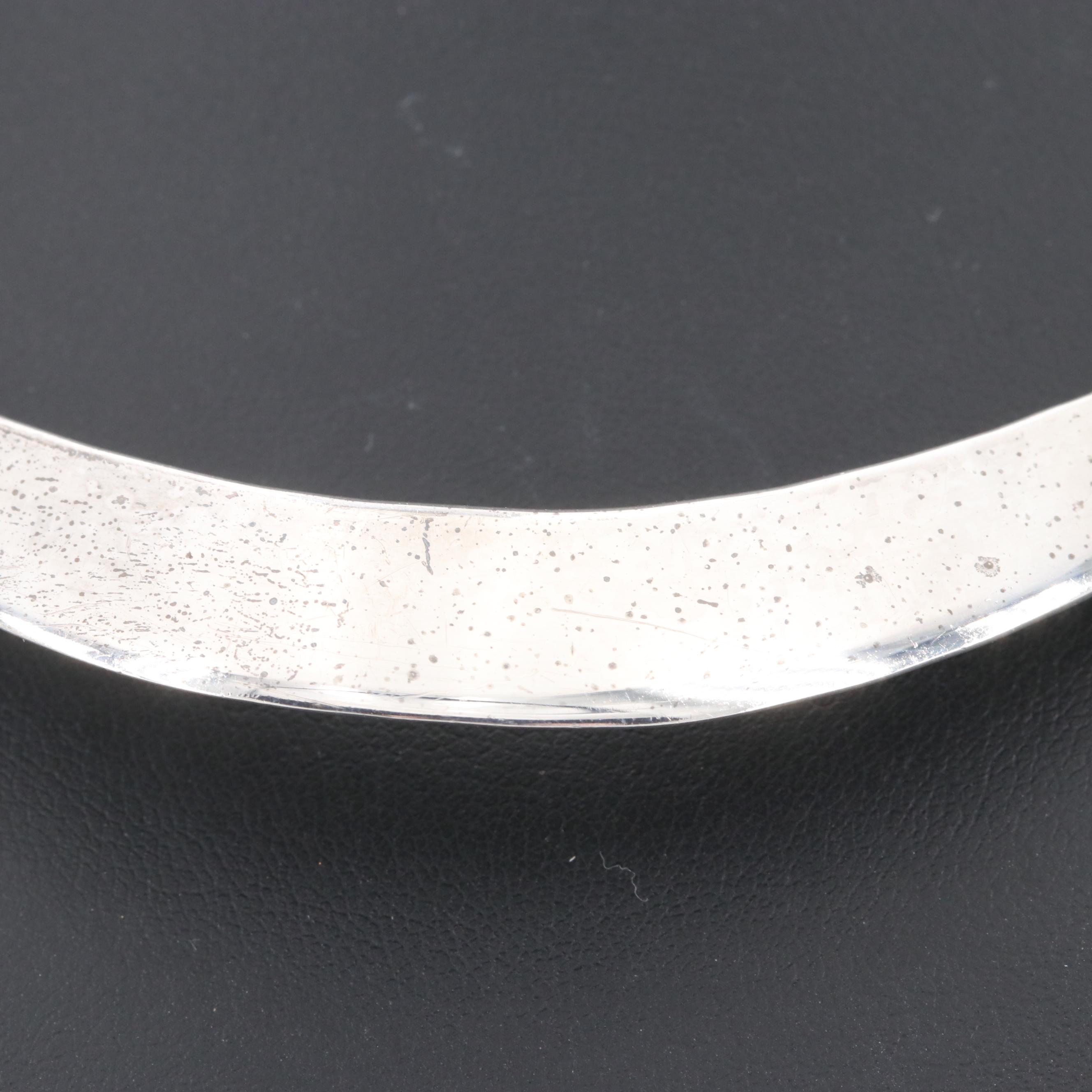 Sterling Silver Collar Necklace and Cuff Bracelet