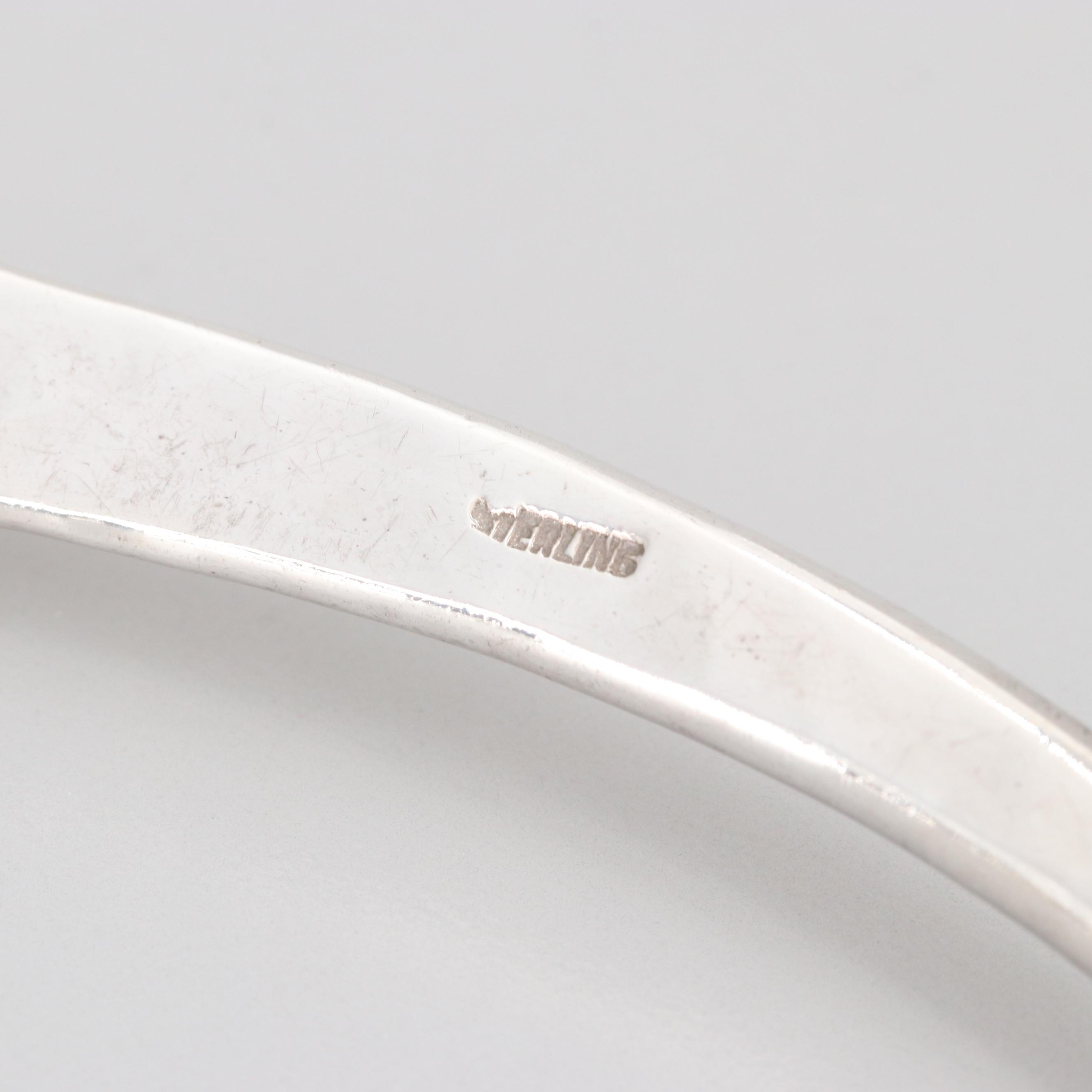 Sterling Silver Collar Necklace and Cuff Bracelet