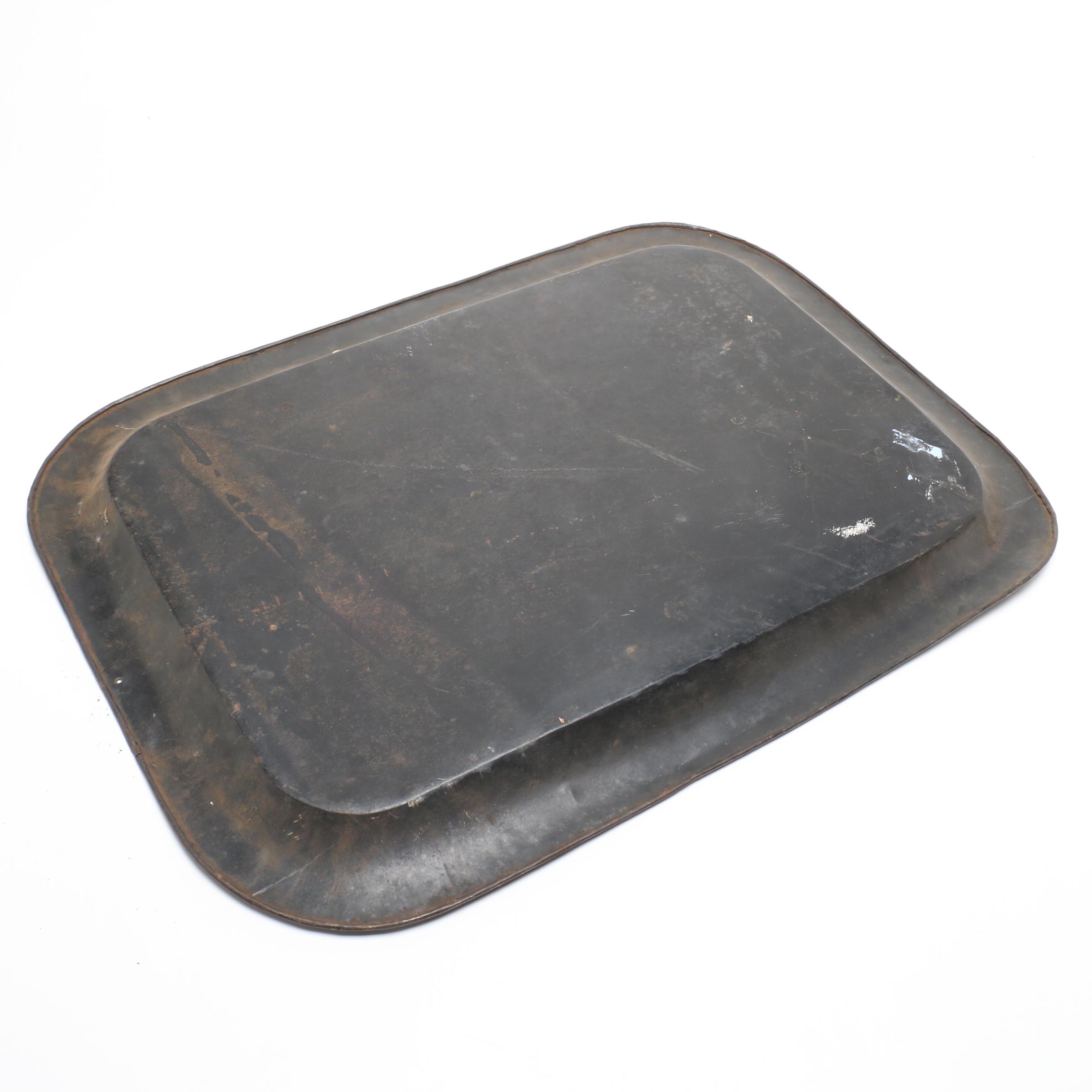 Antique Gilt and Hand Painted Asian Motif Tray