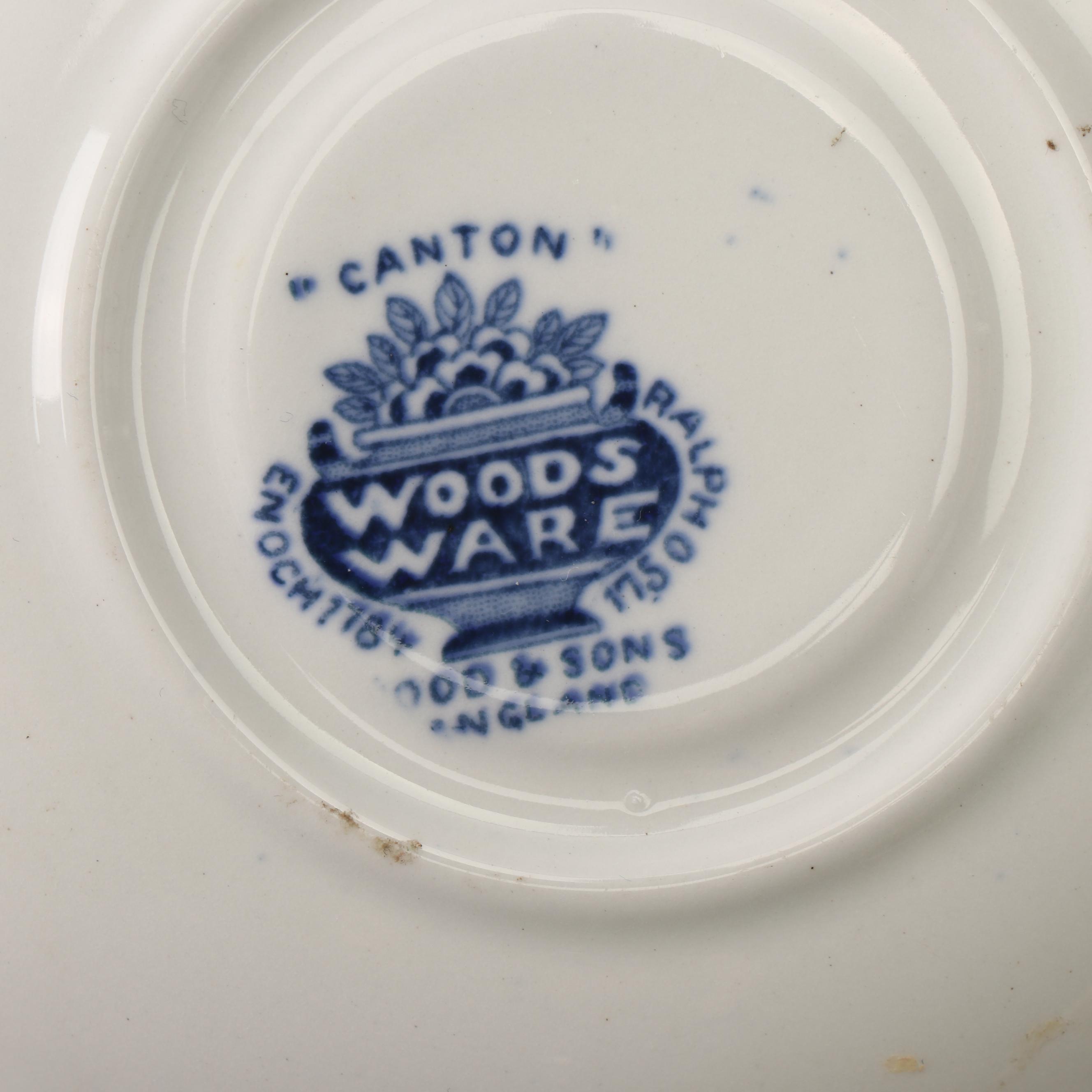 Wood & Sons "Canton" Earthenware Saucers