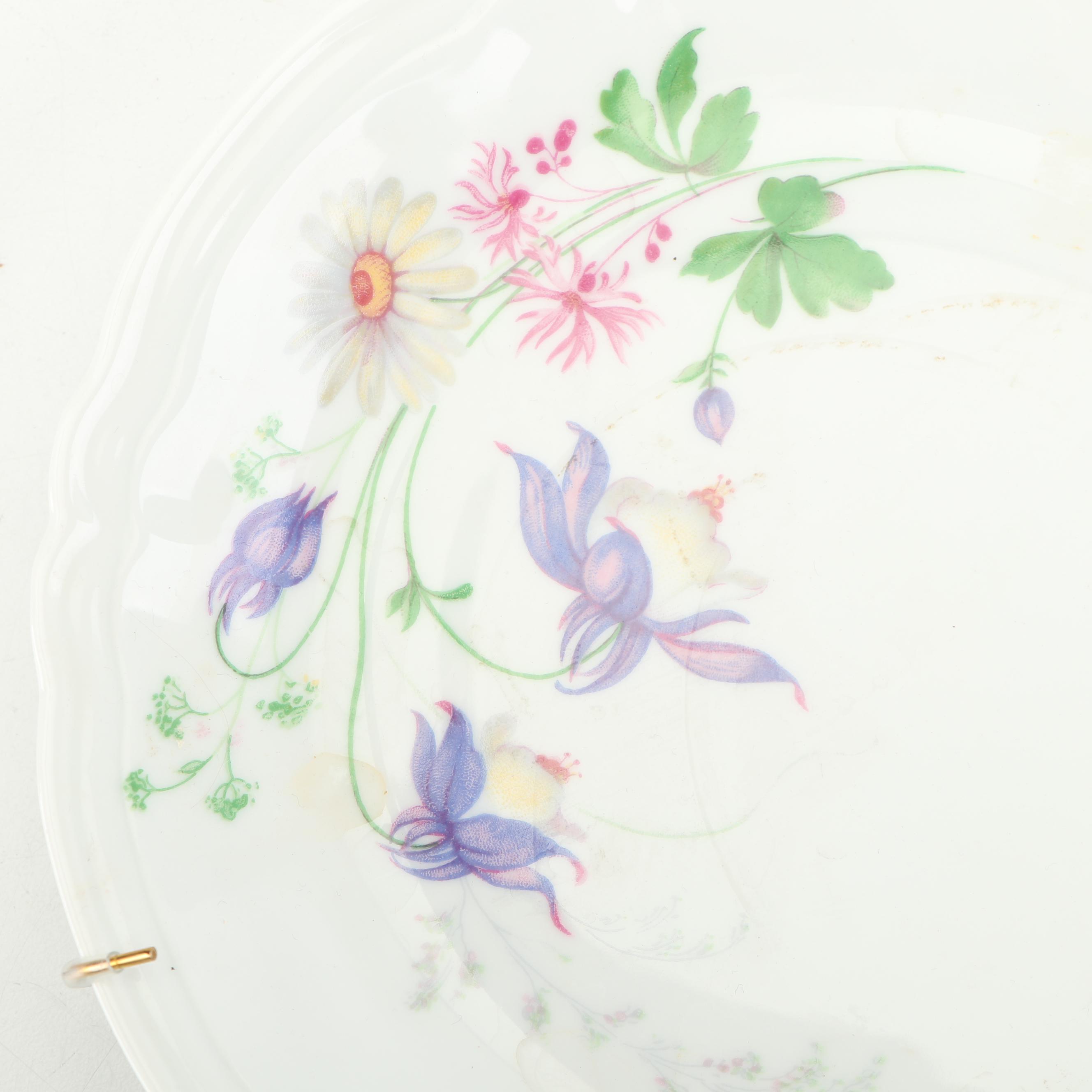 Rochard Limoges Floral Porcelain Salad Plate