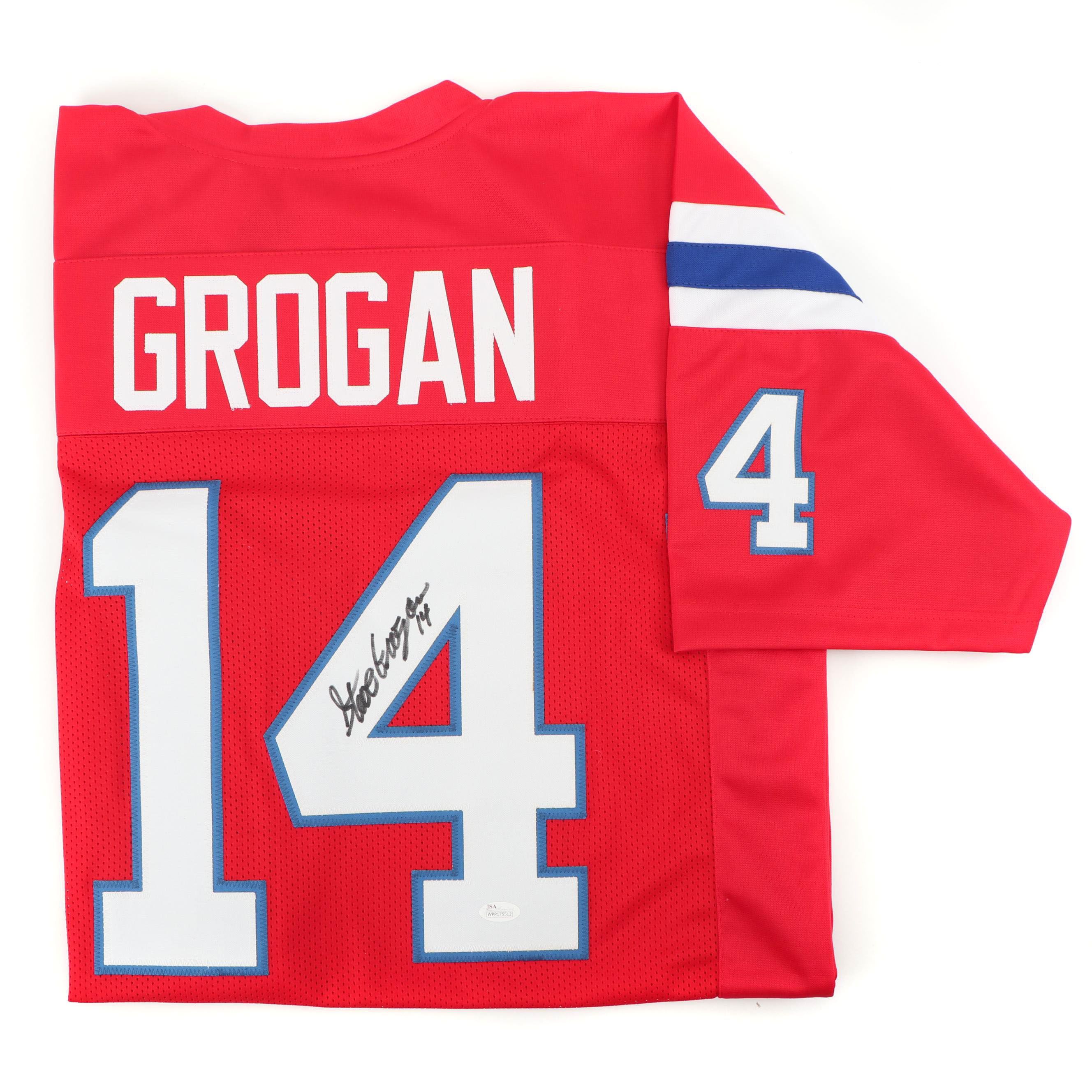 Steve Grogan Autographed New England Patriots Replica Jersey - JSA COA