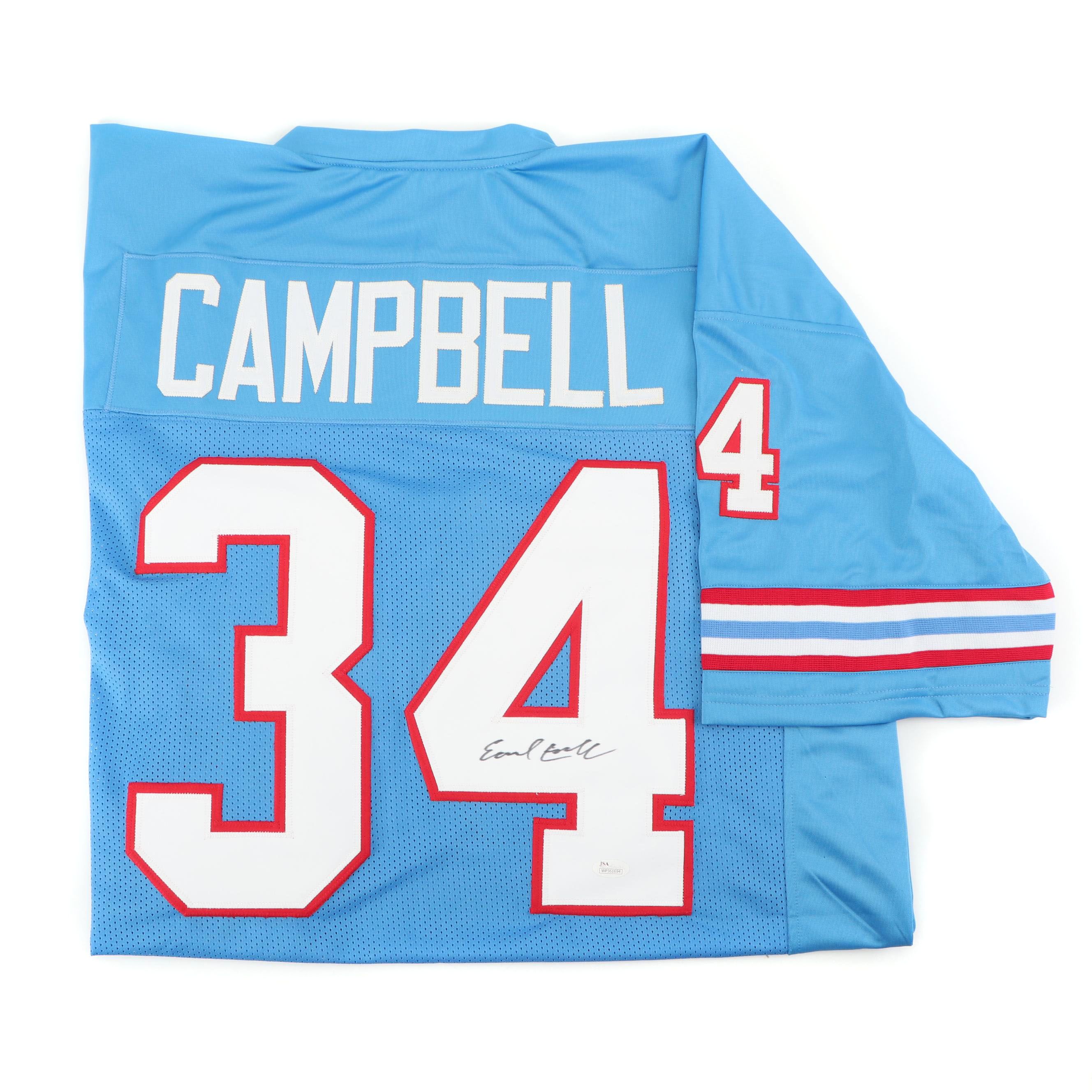 Earl Campbell Autographed Houston Oilers Jersey - JSA COA