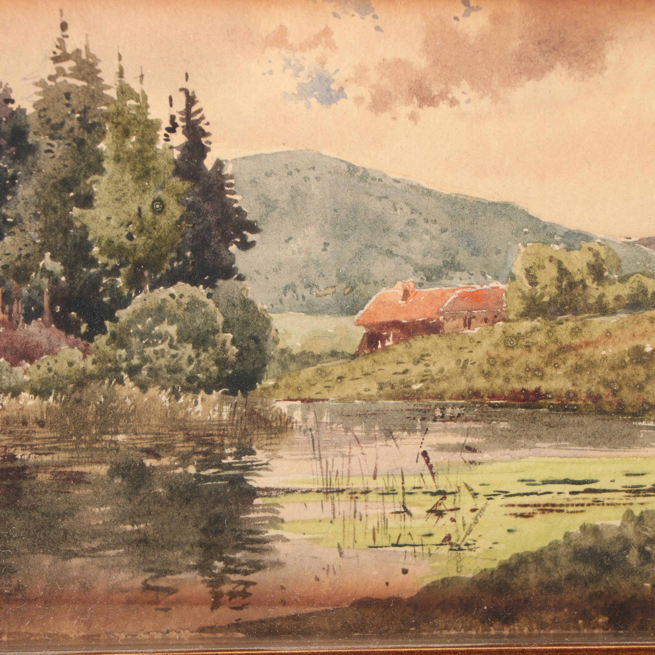 G. Ziegler Watercolor Paintings on Postcards