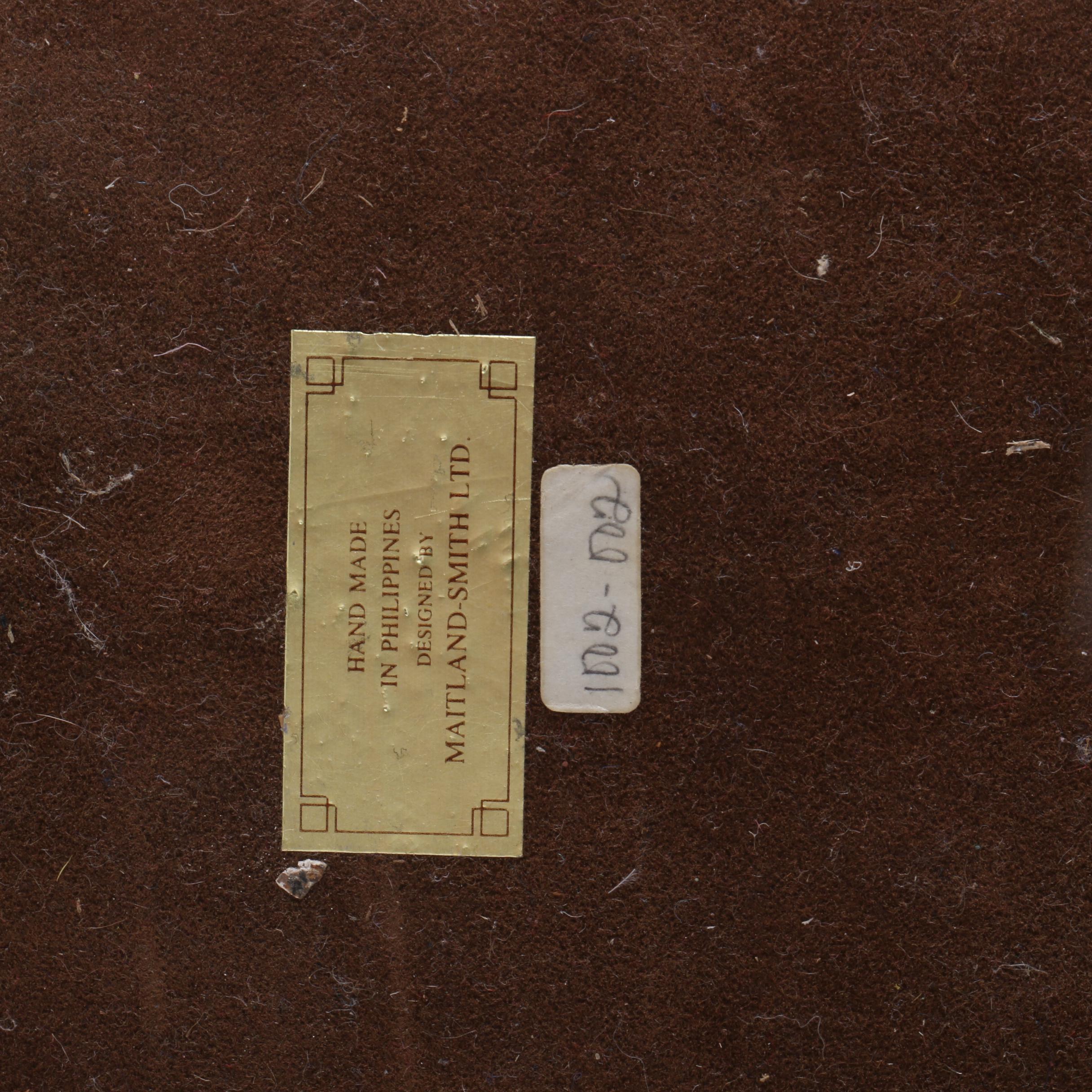 Maitland-Smith Tessellated Marble Horn Sculpture