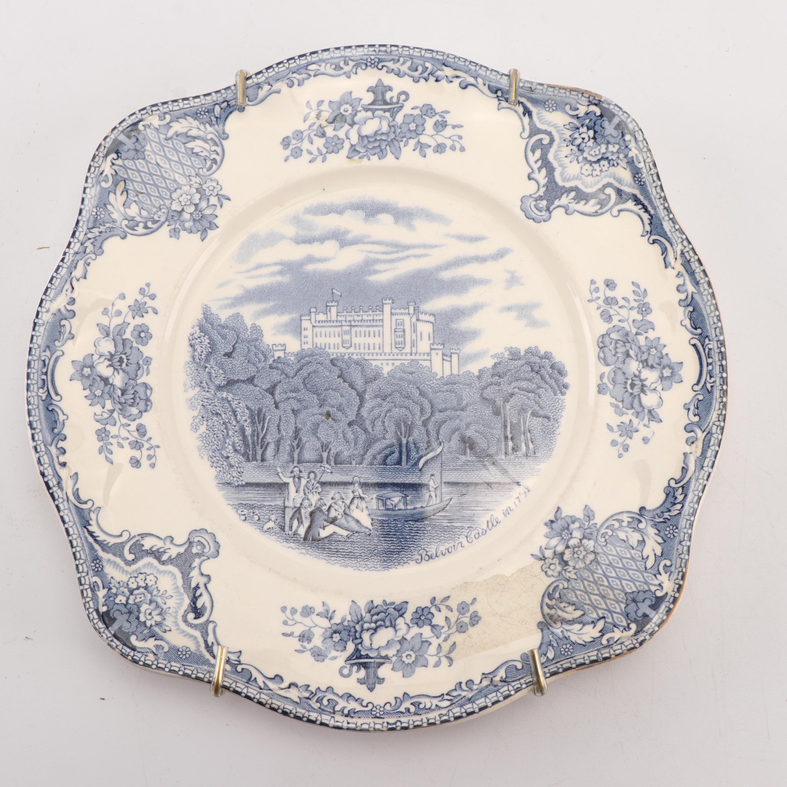 Johnson Bros. "Old Britain Castles" with "Blue Willow" Plates and "Canton" Cups