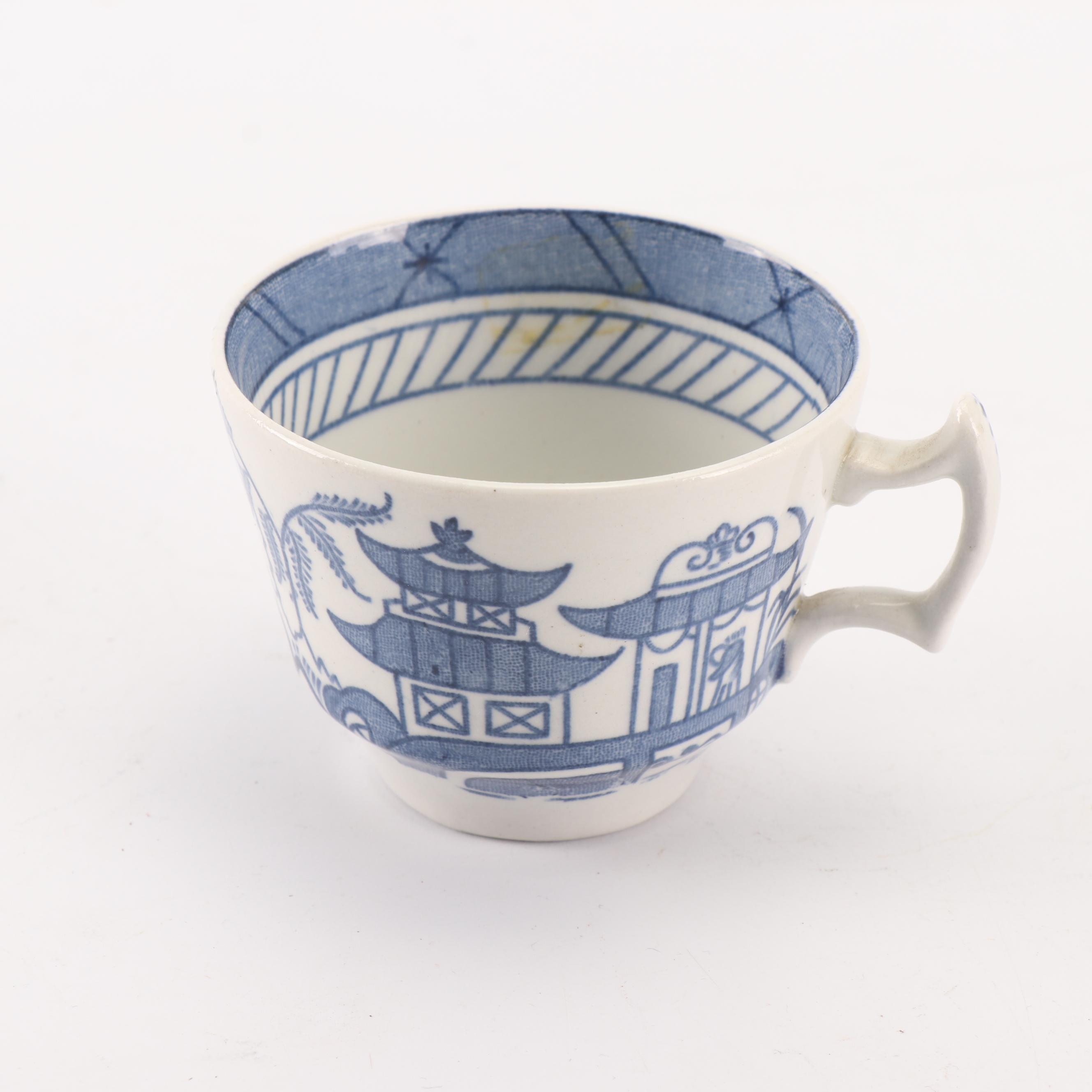 Johnson Bros. "Old Britain Castles" with "Blue Willow" Plates and "Canton" Cups