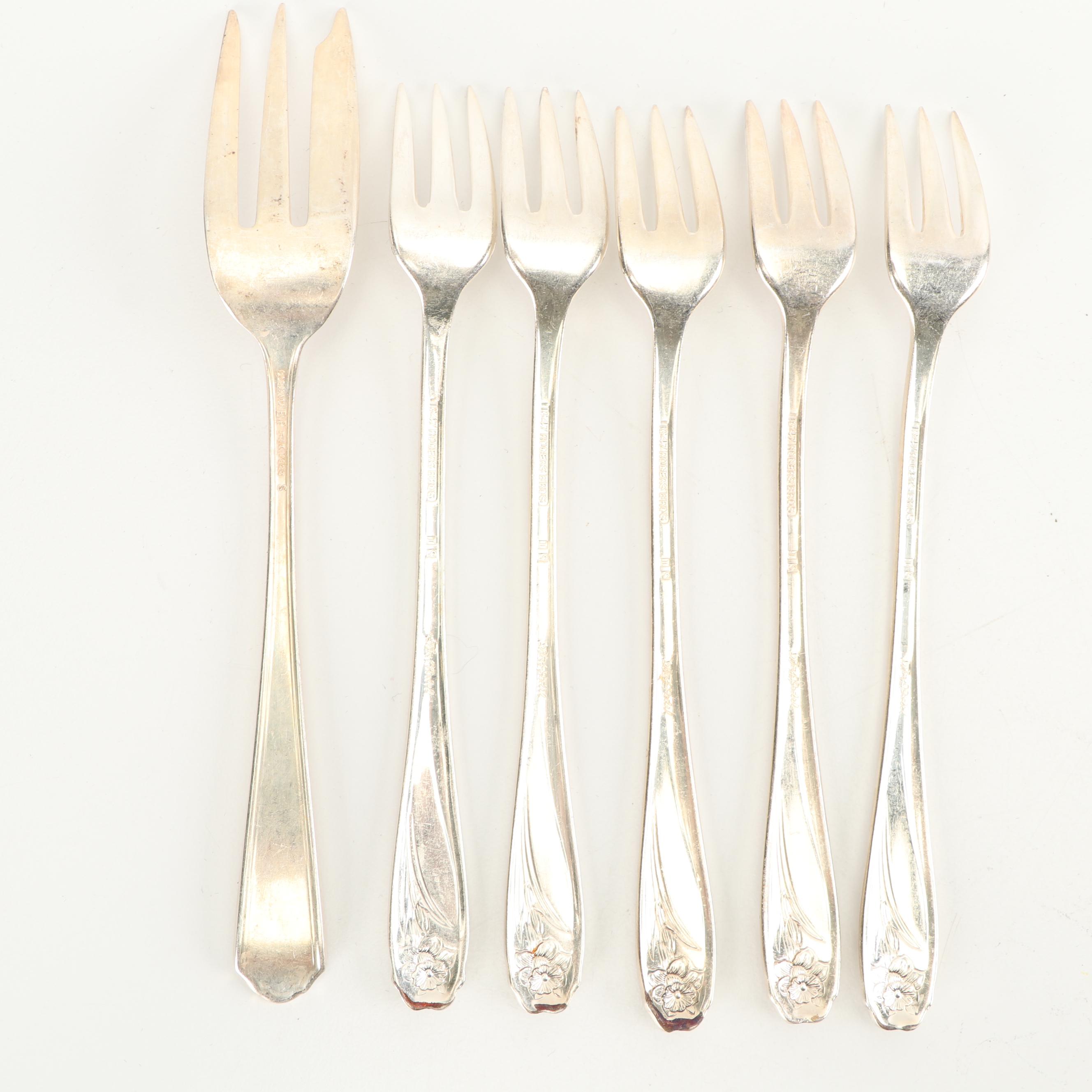 Silver Plate Cocktail Forks, Spoons, and Serving Utensils