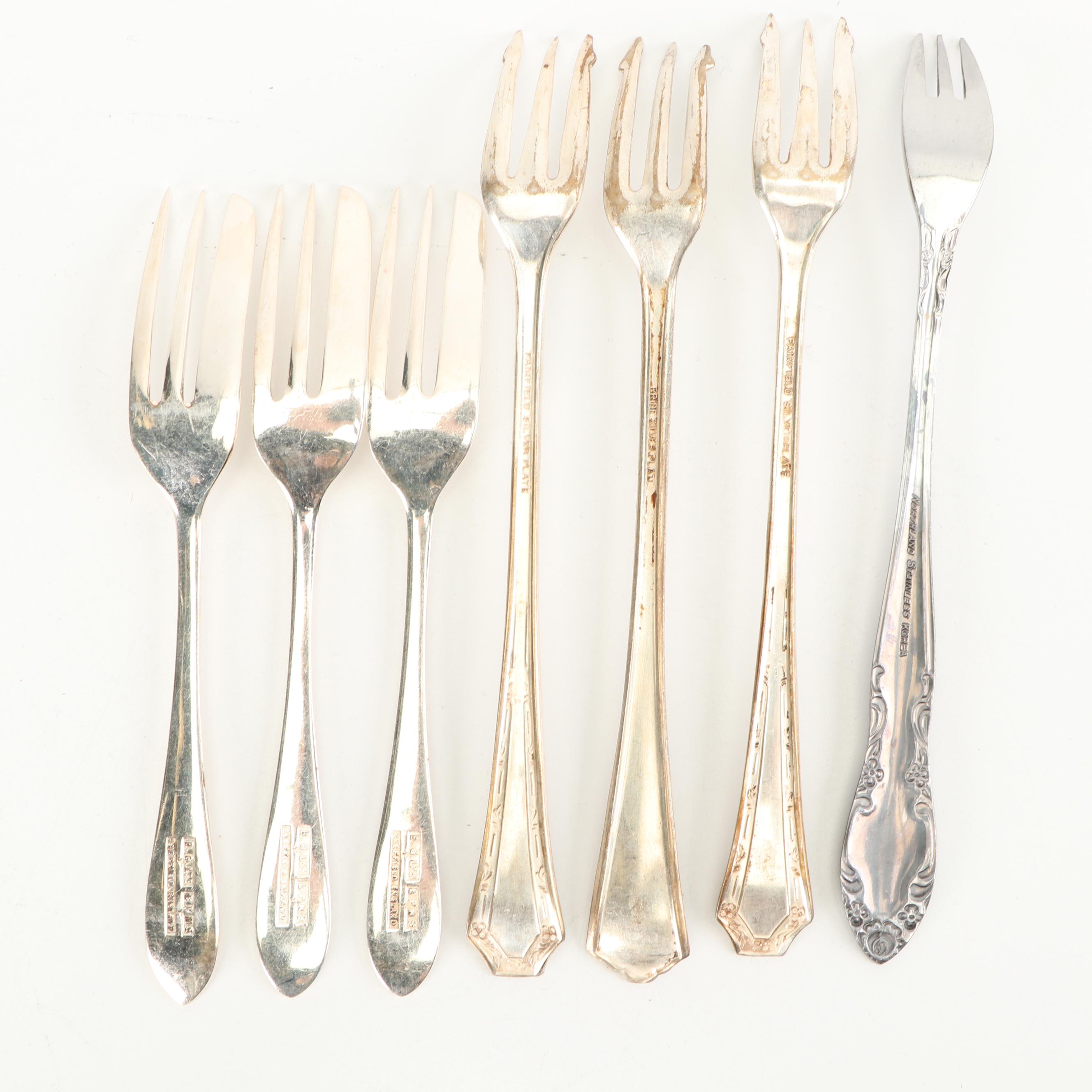 Silver Plate Cocktail Forks, Spoons, and Serving Utensils