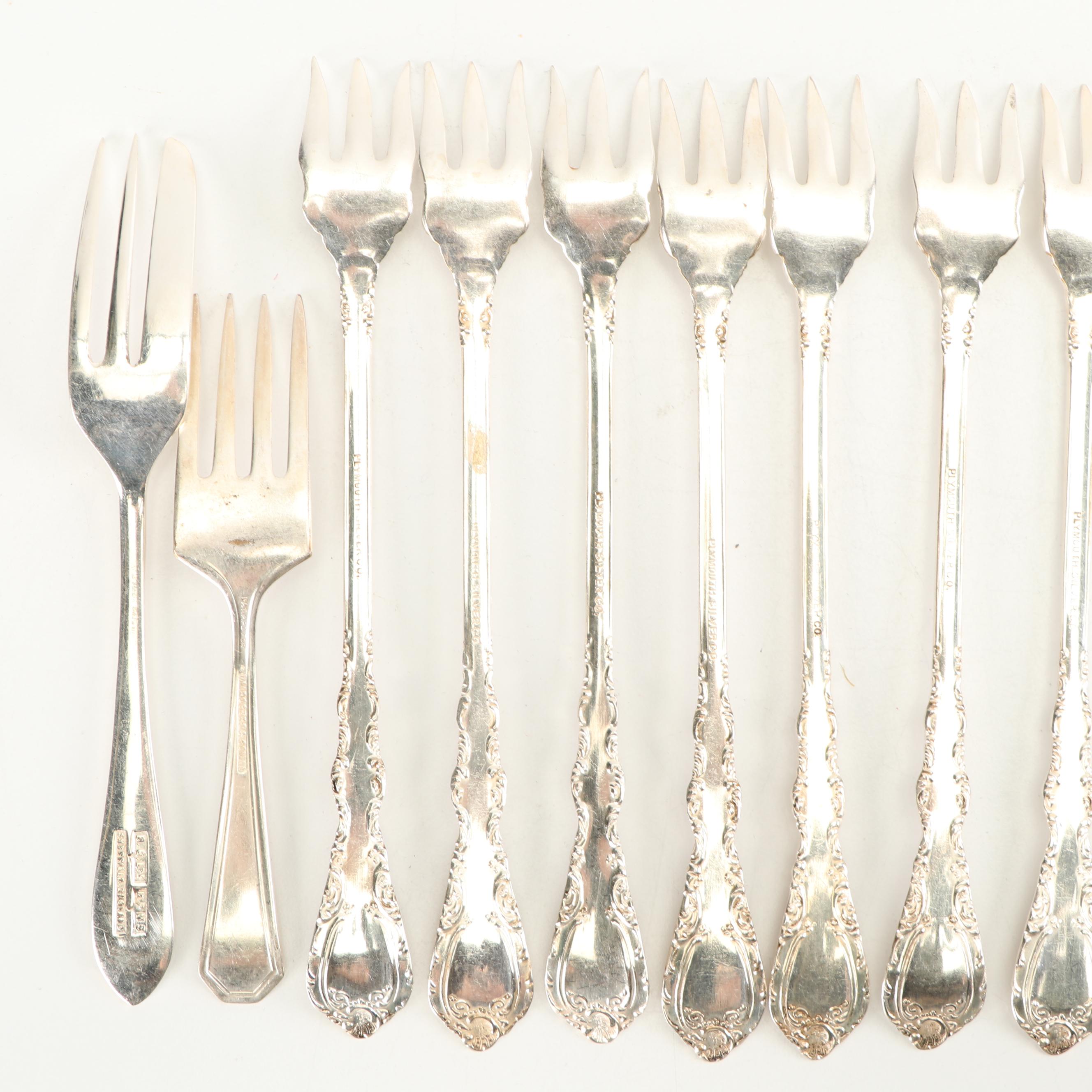 Silver Plate Cocktail Forks, Spoons, and Serving Utensils