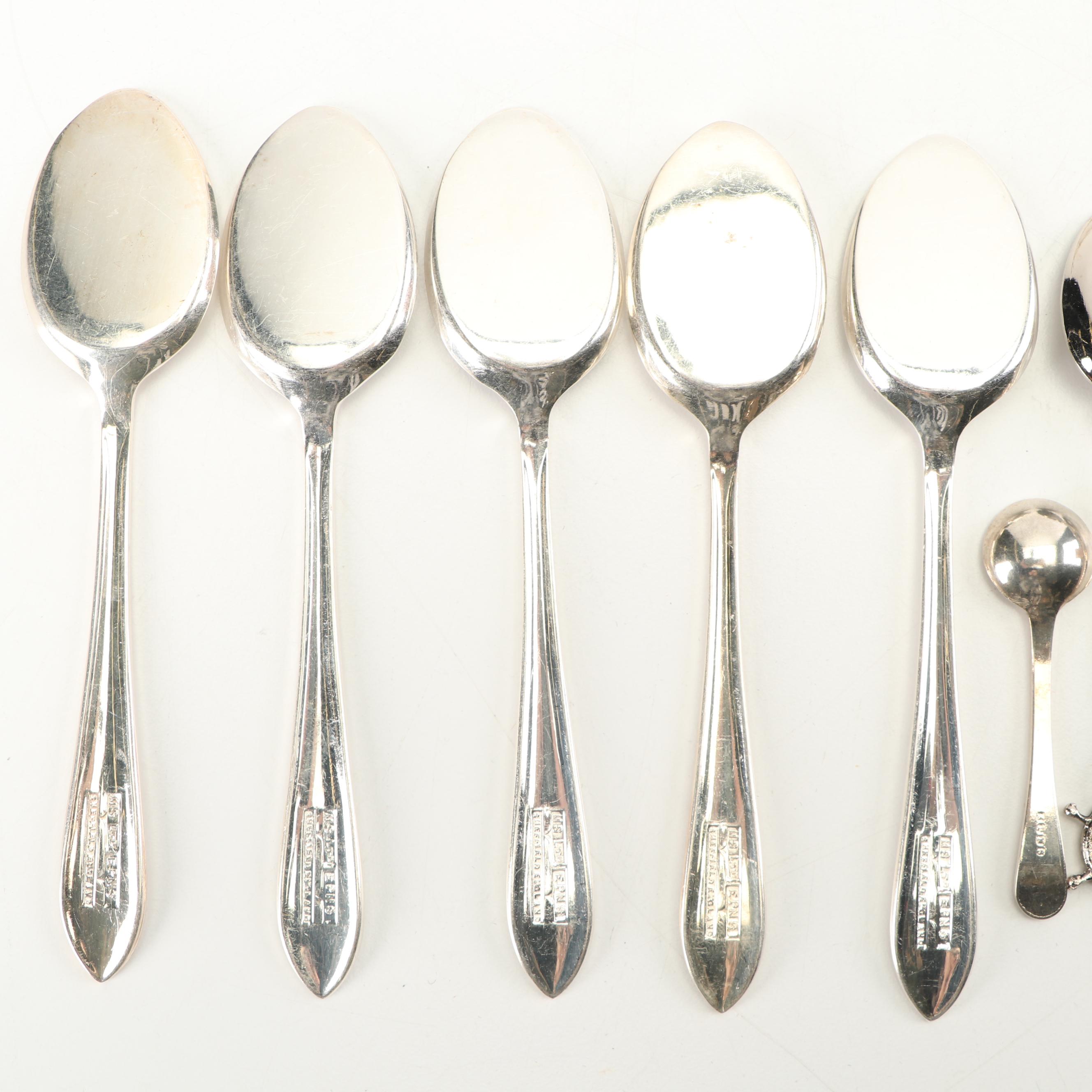 Silver Plate Cocktail Forks, Spoons, and Serving Utensils