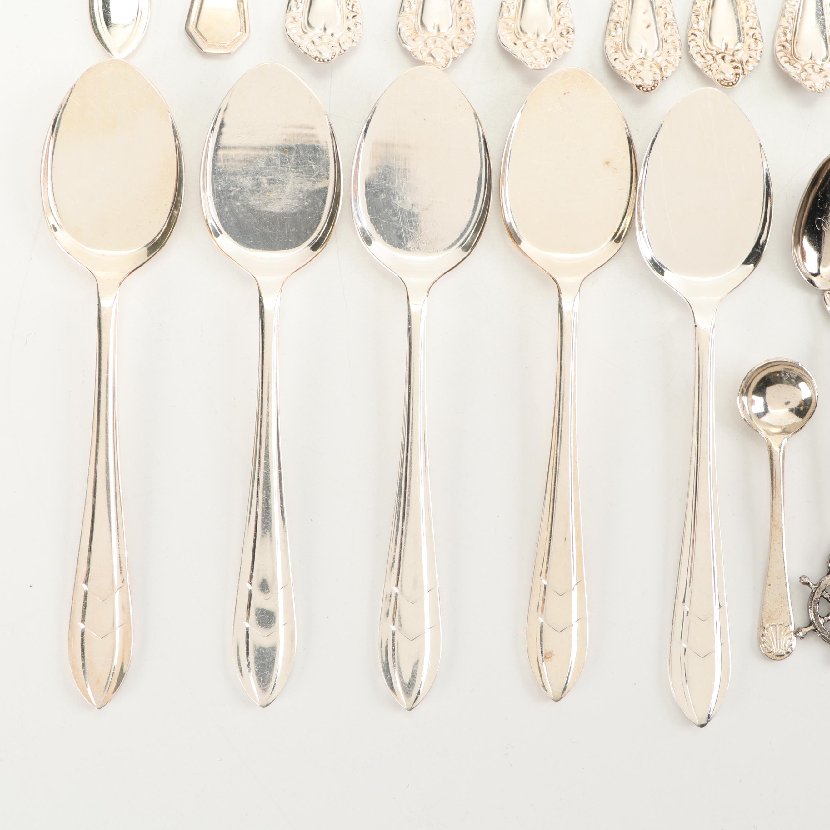 Silver Plate Cocktail Forks, Spoons, and Serving Utensils