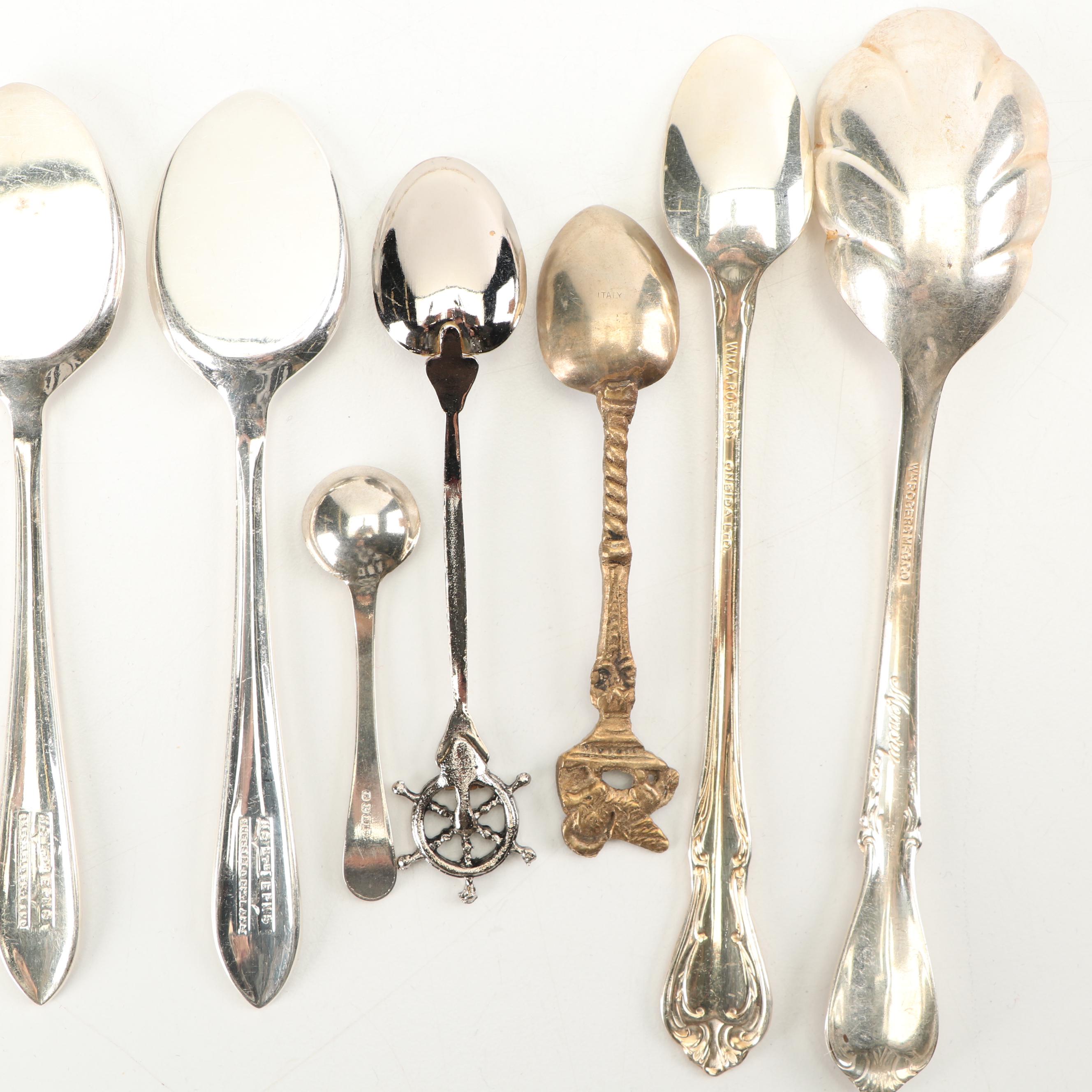 Silver Plate Cocktail Forks, Spoons, and Serving Utensils