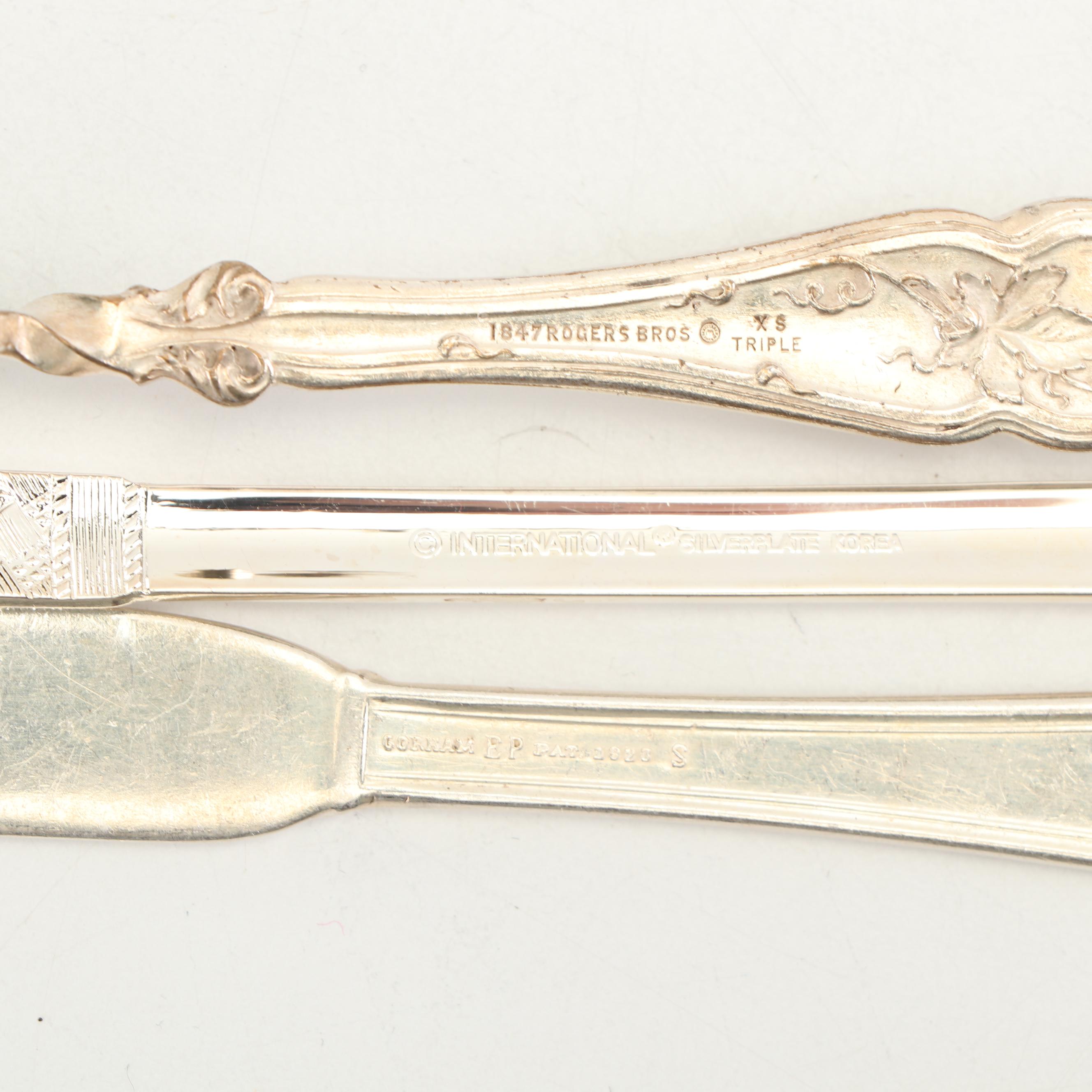 Silver Plate Cocktail Forks, Spoons, and Serving Utensils