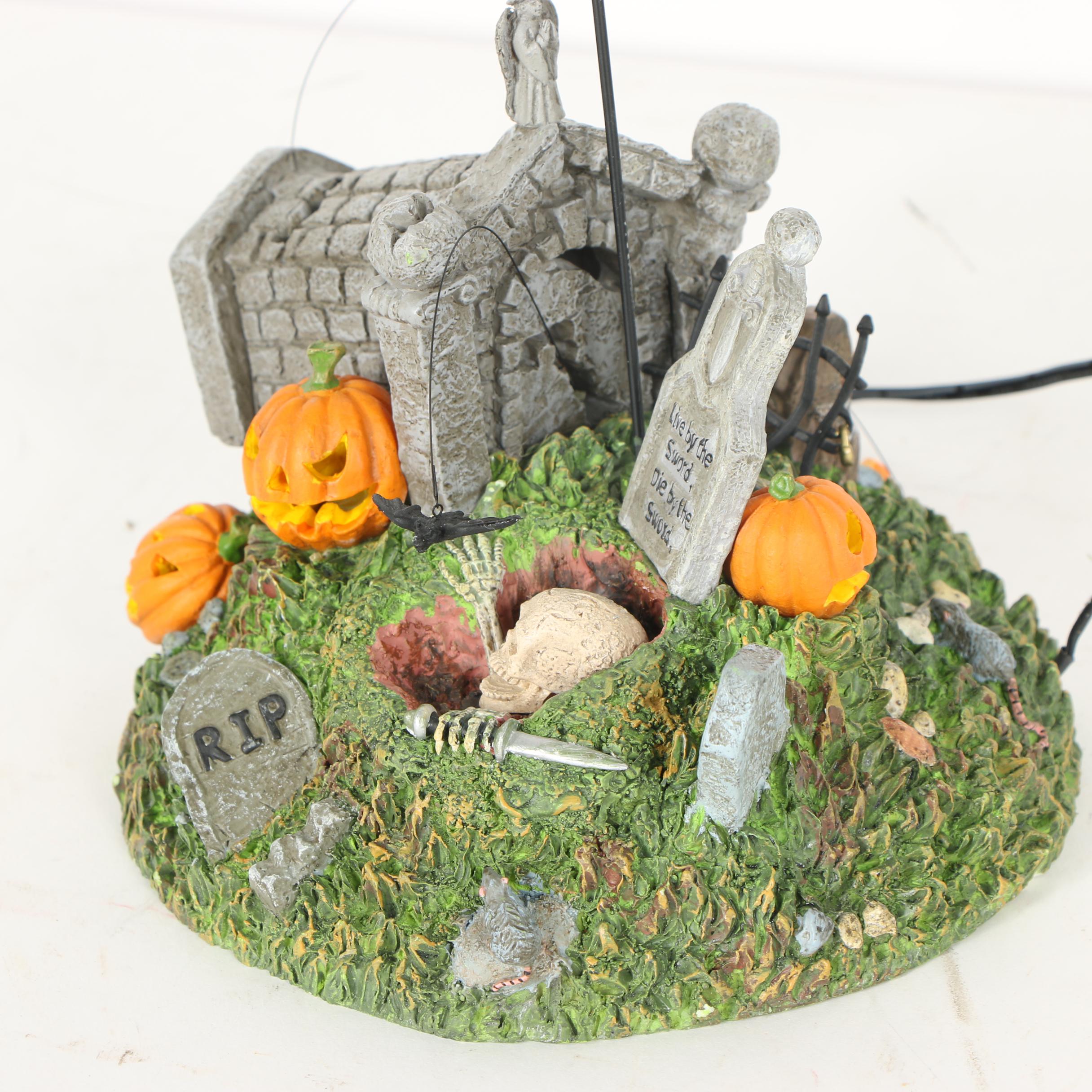 Department 56 "Escape From the Crypt" and Lemax "Witch's Lair" Figurines