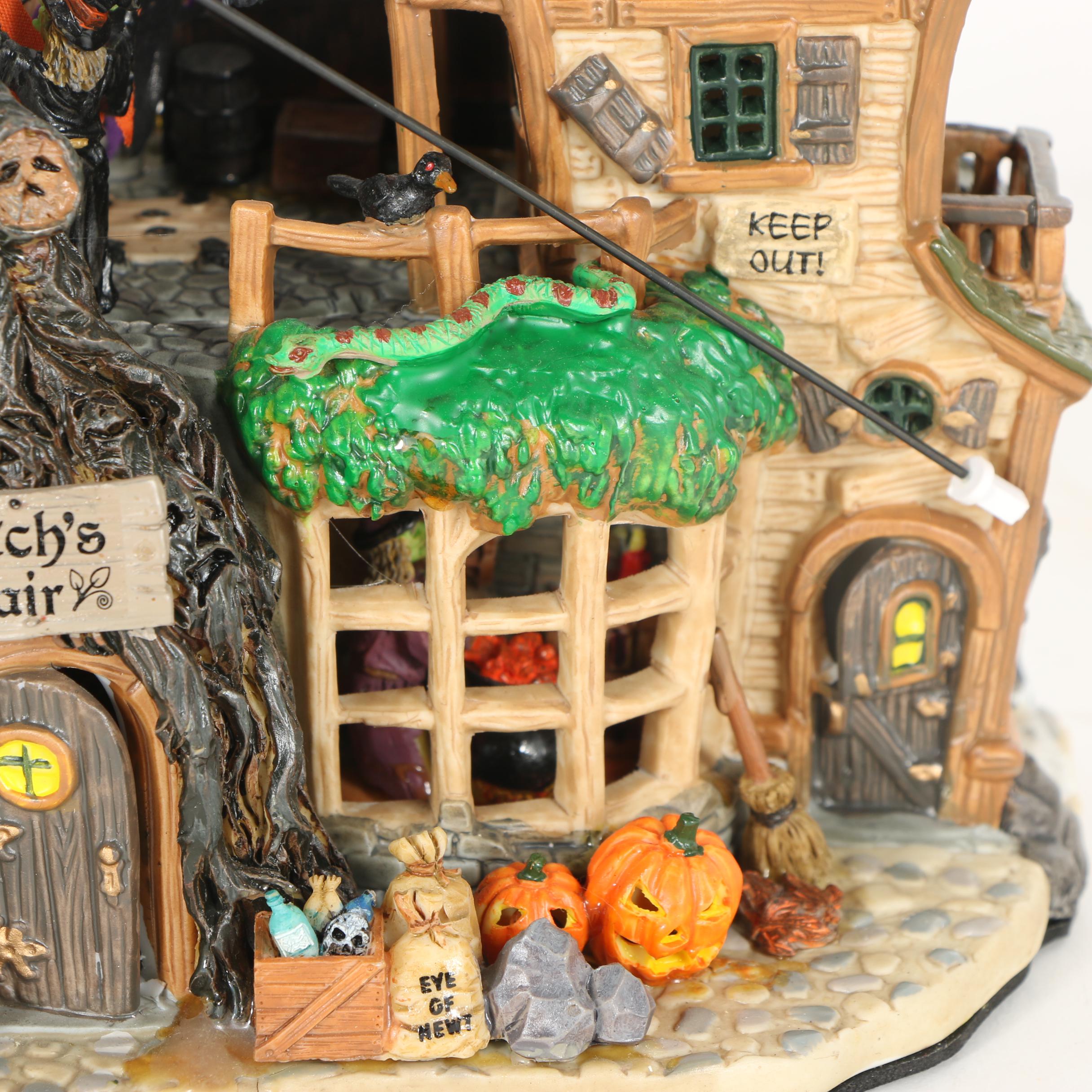 Department 56 "Escape From the Crypt" and Lemax "Witch's Lair" Figurines