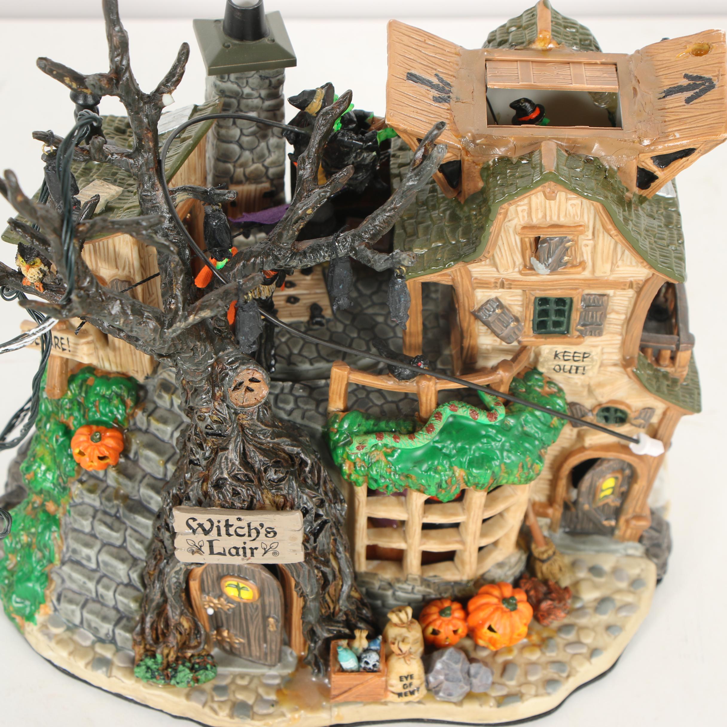 Department 56 "Escape From the Crypt" and Lemax "Witch's Lair" Figurines